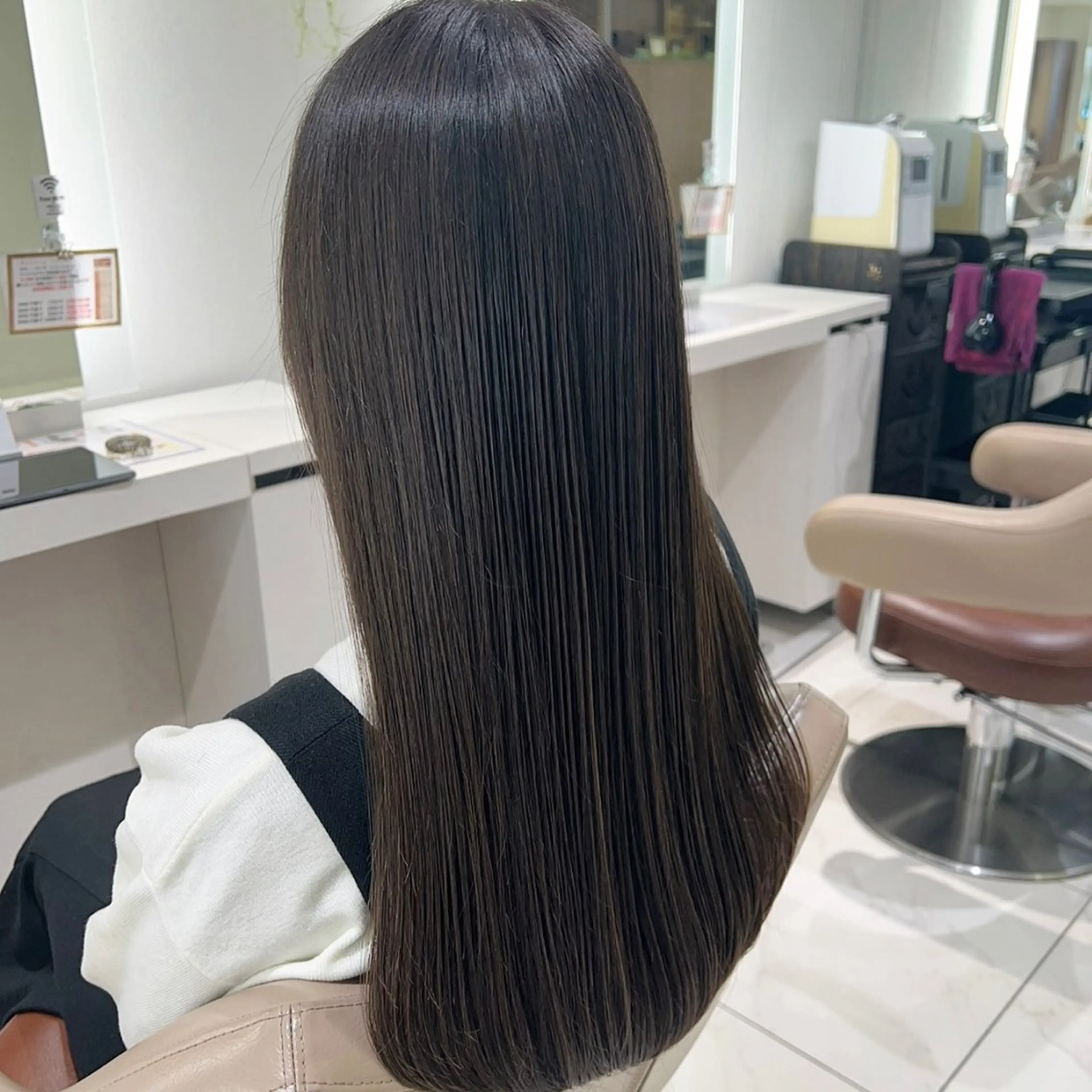 ロング 髪質改善 カット 縮毛矯正 トリートメント 三箇島陽香/髪質改善 クロスパーマ縮毛矯正のヘアスタイル