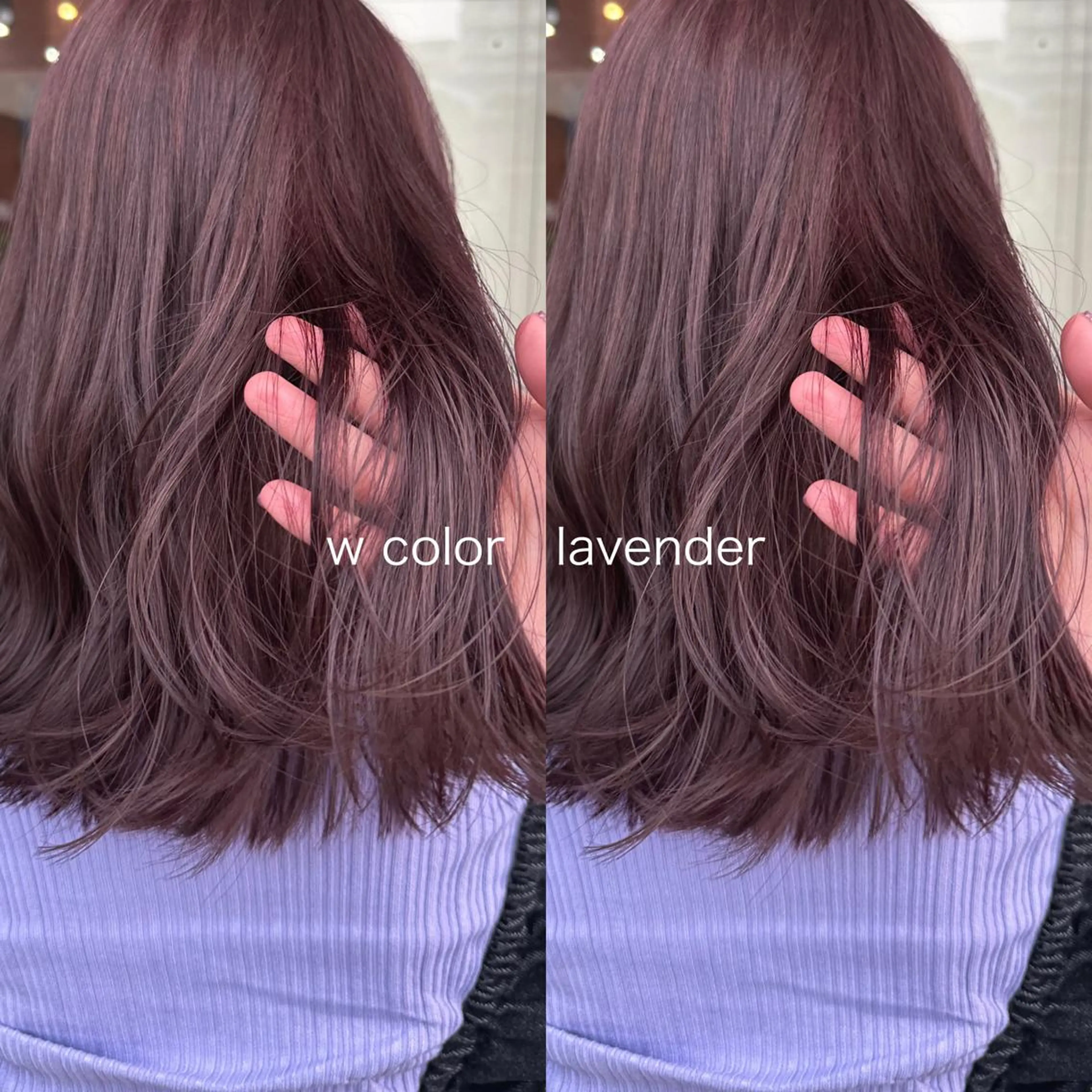 ミディアム カラー ダブルカラー ラベンダーカラー カット ヘアカラー トリートメント レイヤー/高橋 みく /池下/千種のヘアスタイル