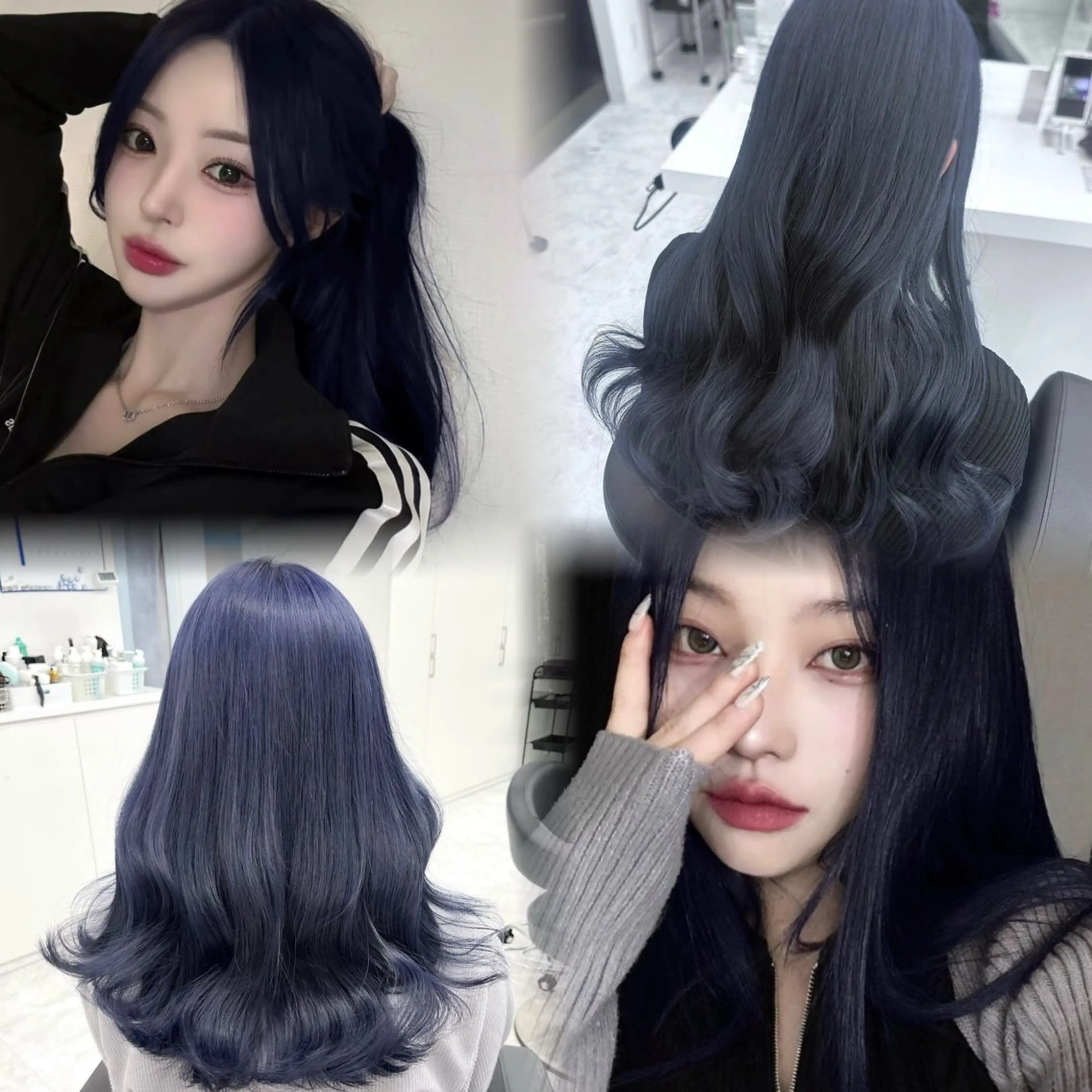 ロング カラー 韓国うる艶ハイトーン 💙ayana💙のヘアスタイル