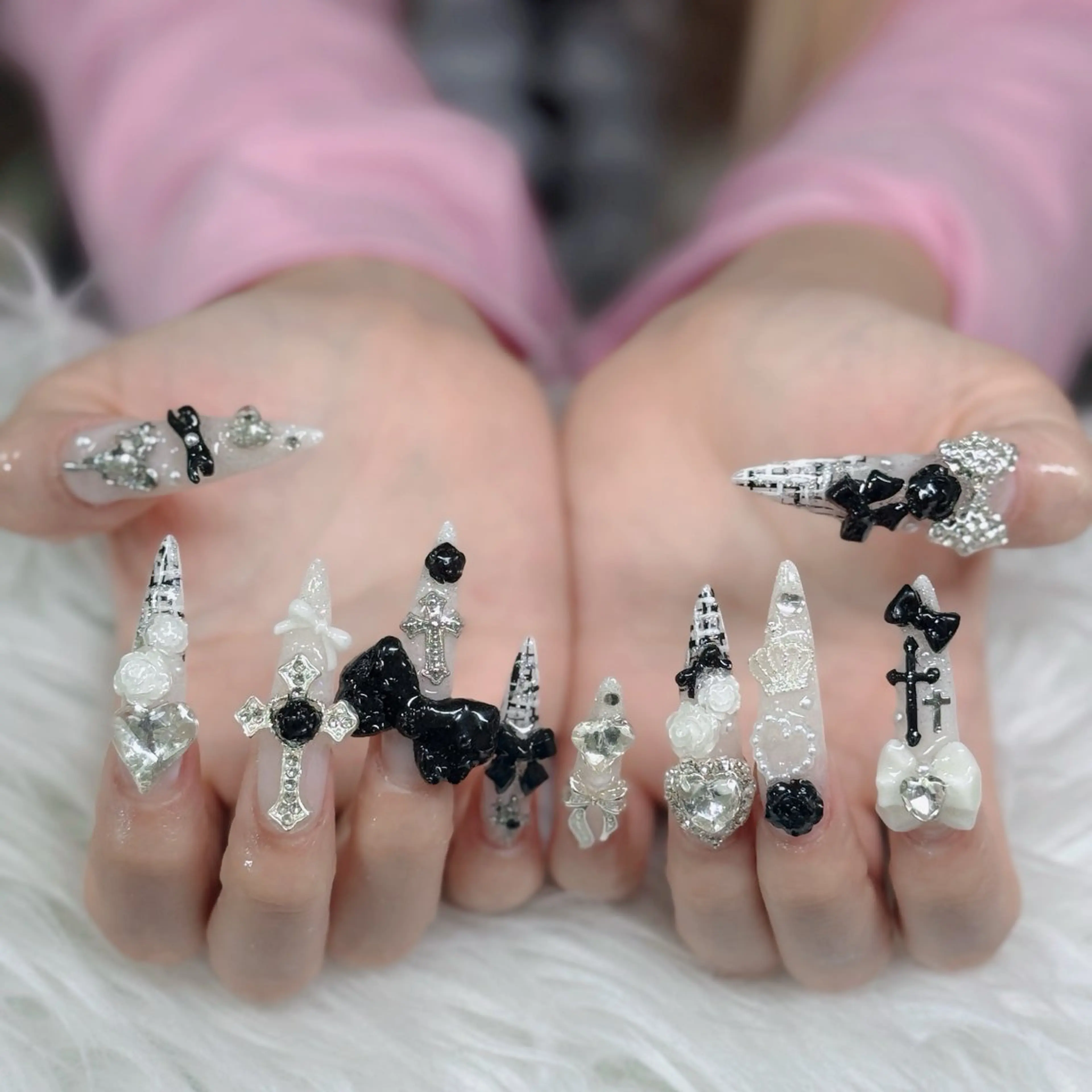 ネイル フットネイル フレンチネイル グラデーション 韓国ネイル ロングネイル ハンドネイル Hani Nail Salonのネイルデザイン