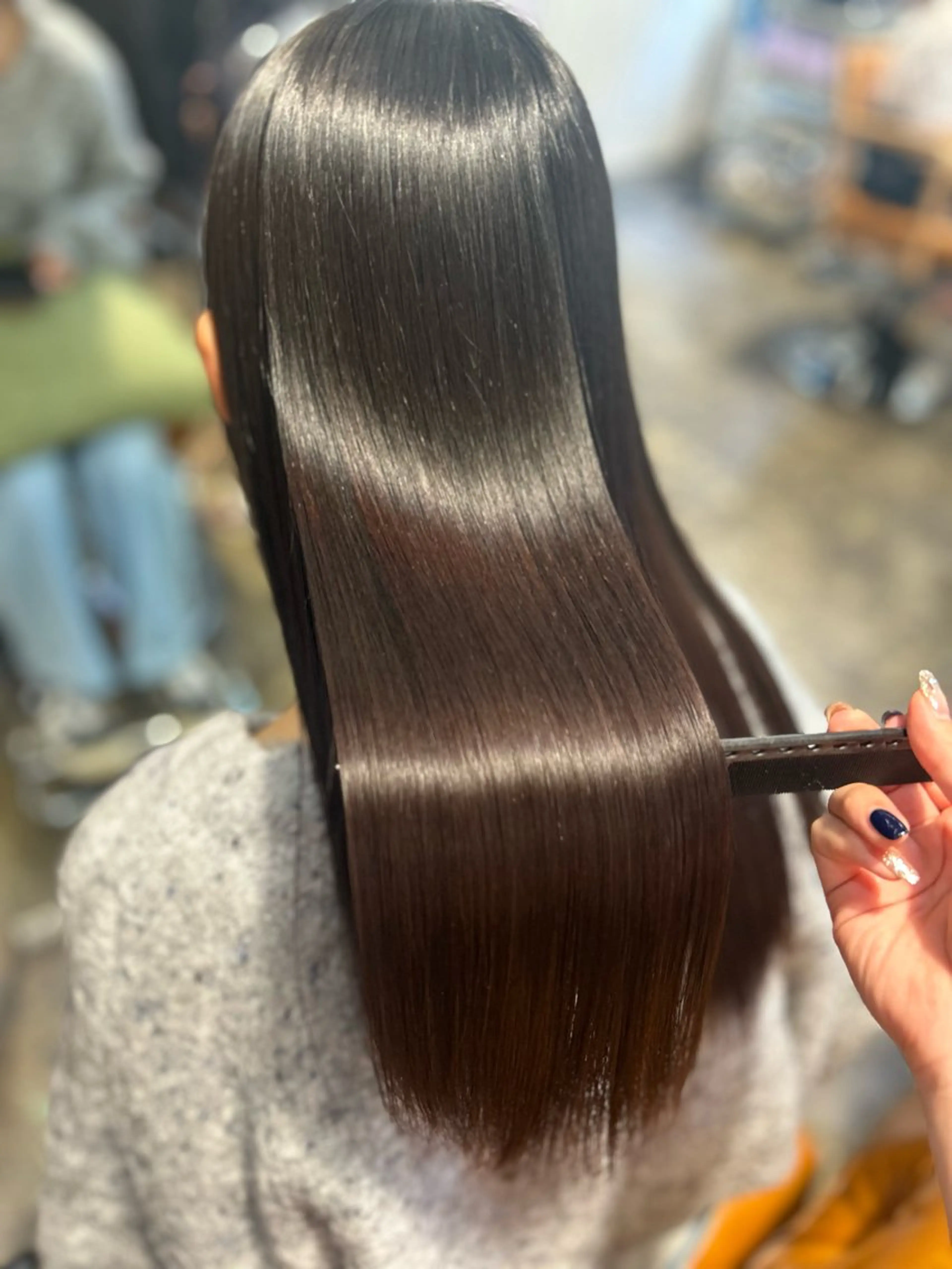 ロング 髪質改善 縮毛矯正 艶髪/レイヤー 🦋MIYUUのヘアスタイル