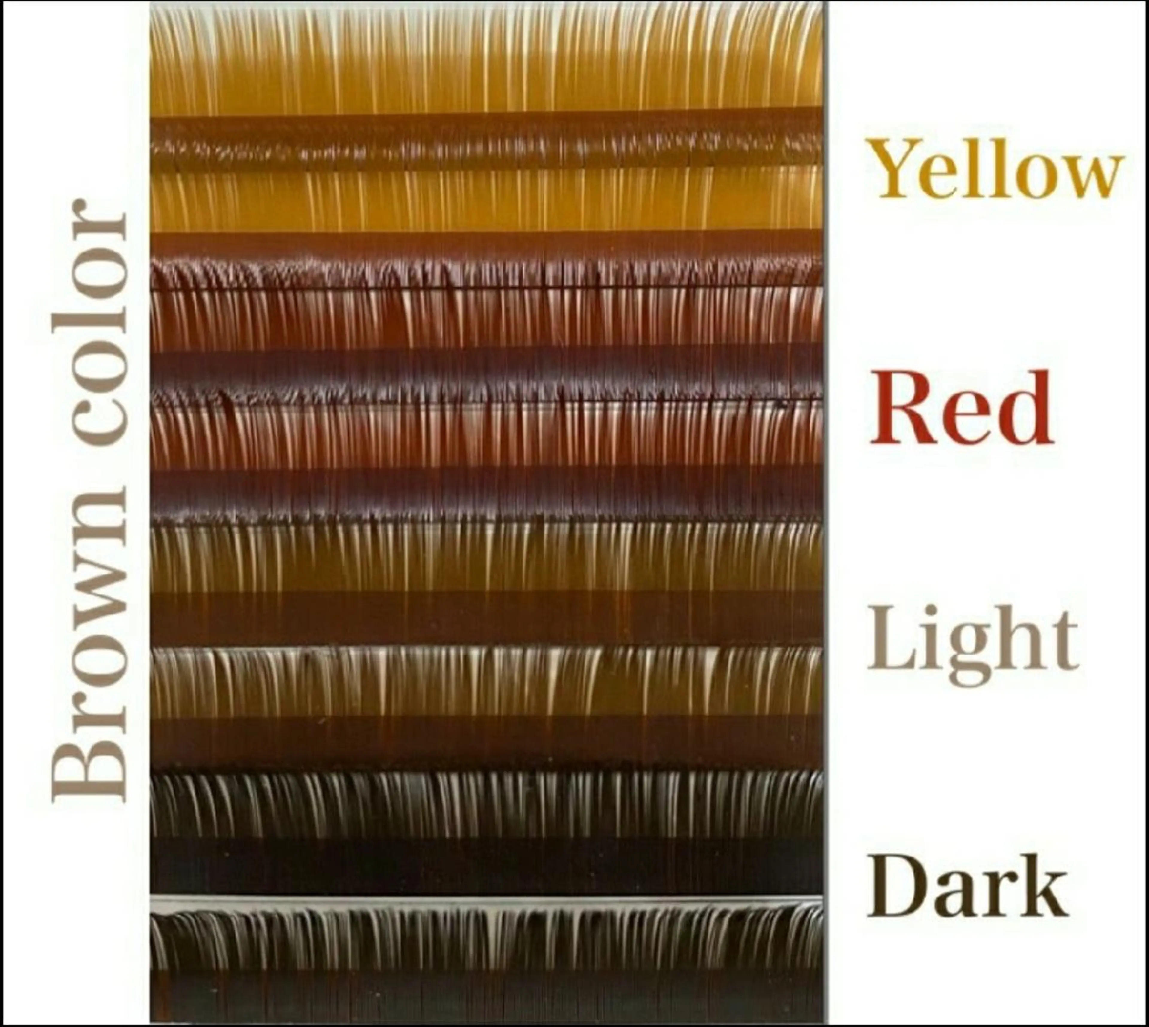 カラー ブラウンカラー beckylash 札幌アカデミーのマツエク・マツパデザイン