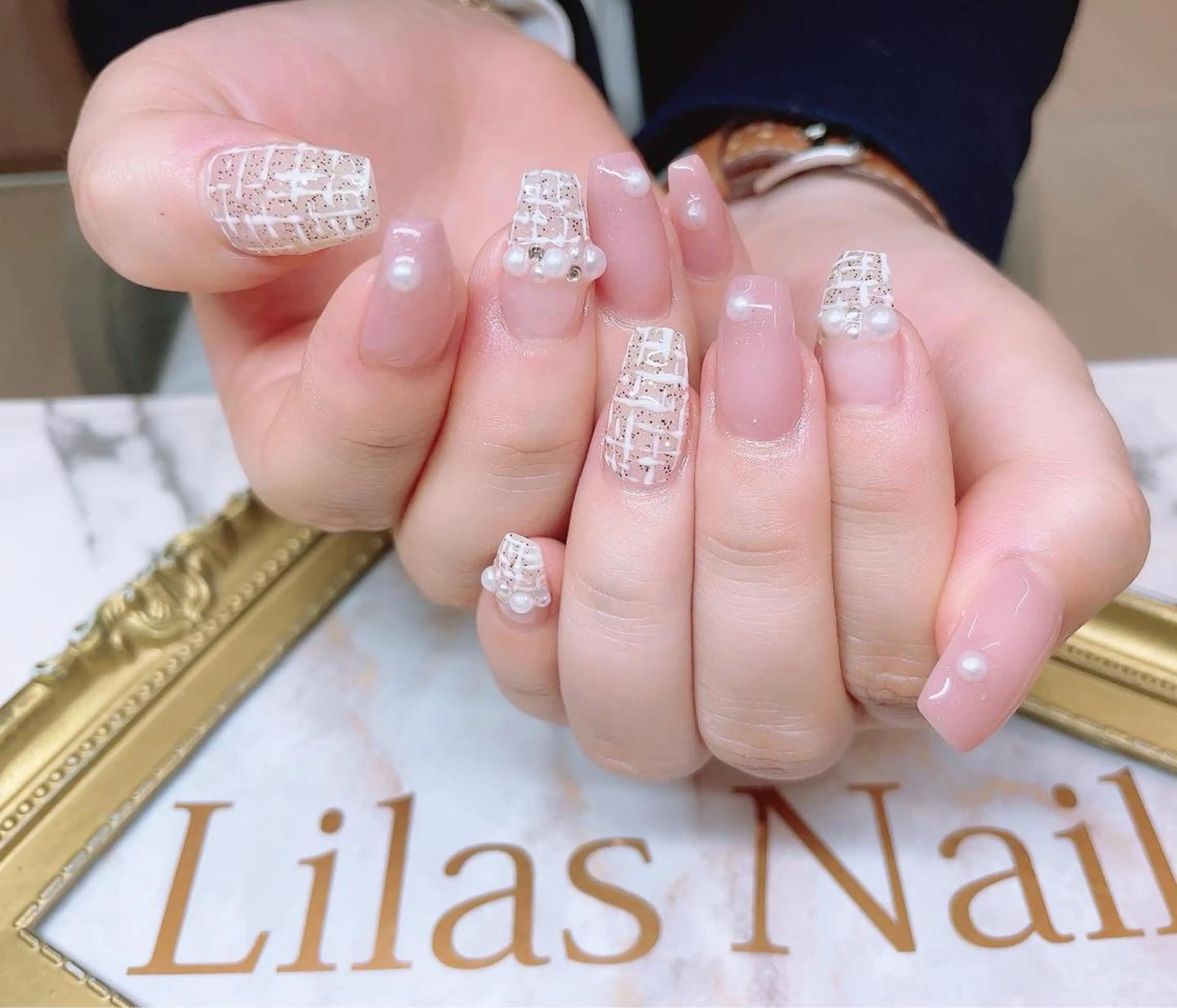 ネイル 入学式 フレンチネイル ジェルネイル グラデーション 卒業式 Lilas Nailのネイルデザイン
