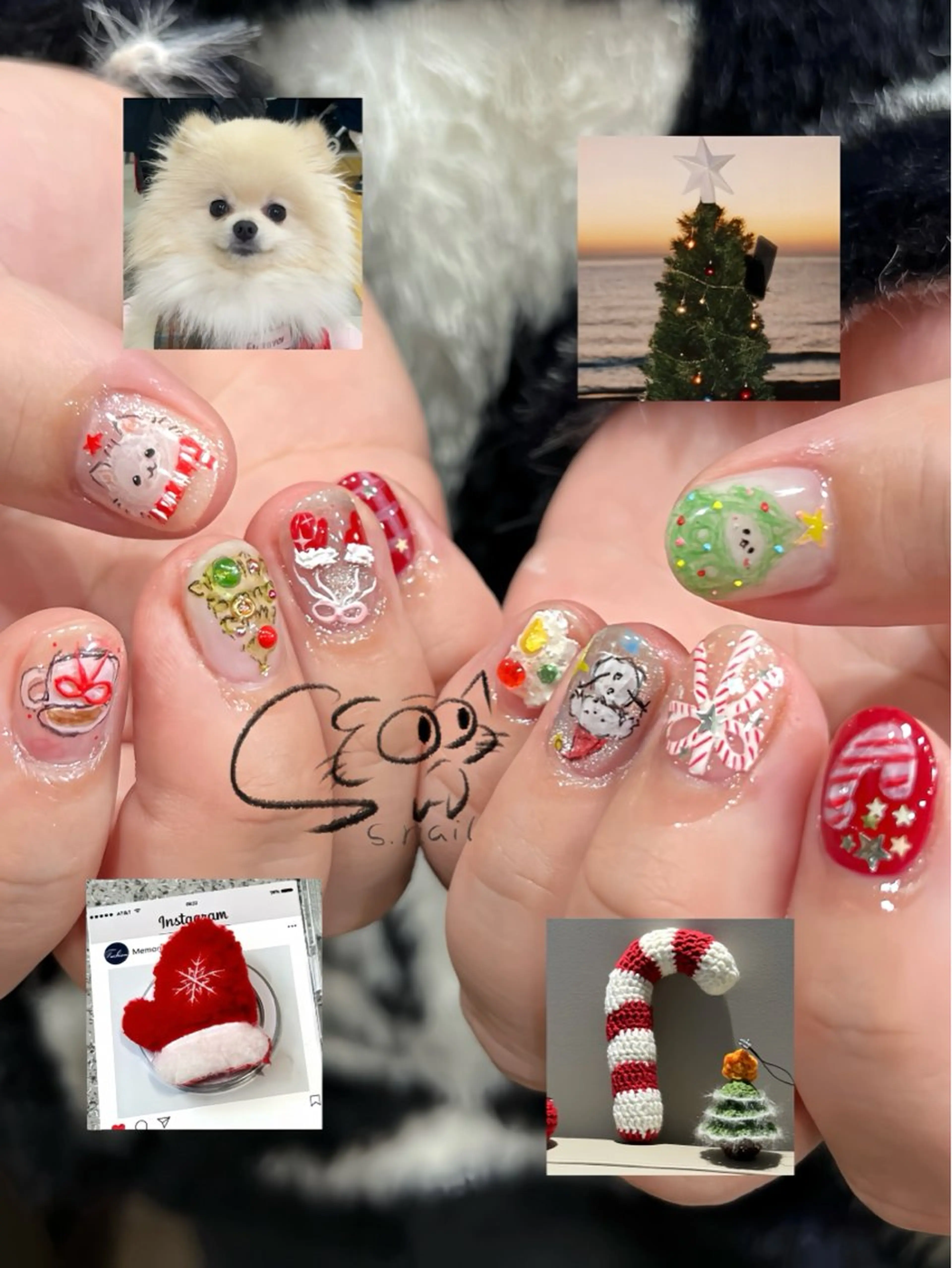 ネイル アートネイル チークネイル フレンチネイル グラデーション マグネットネイル S.nail _のネイルデザイン