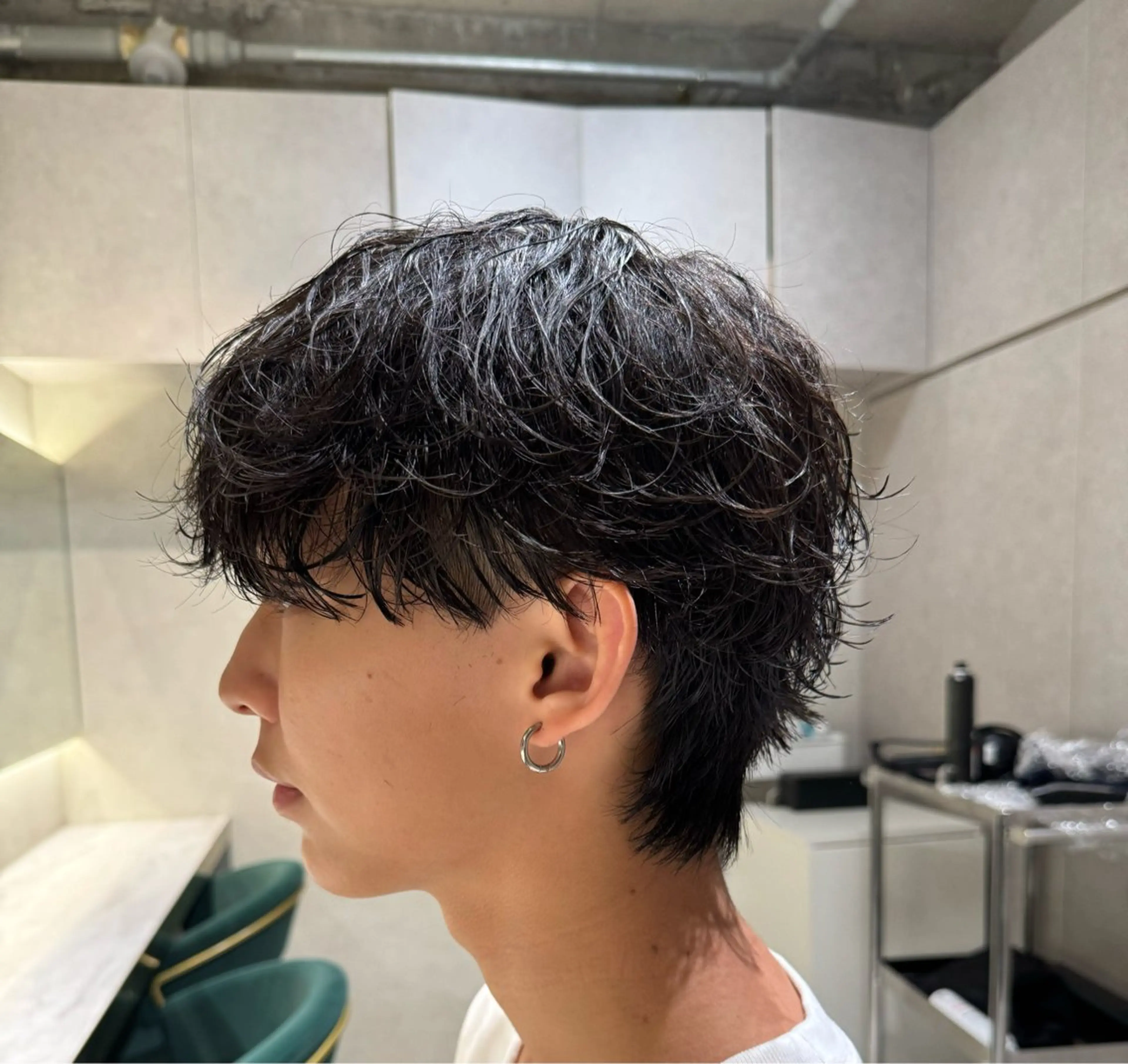 メンズ マッシュ 刈り上げ メンズパーマ特化 ふうきのヘアスタイル