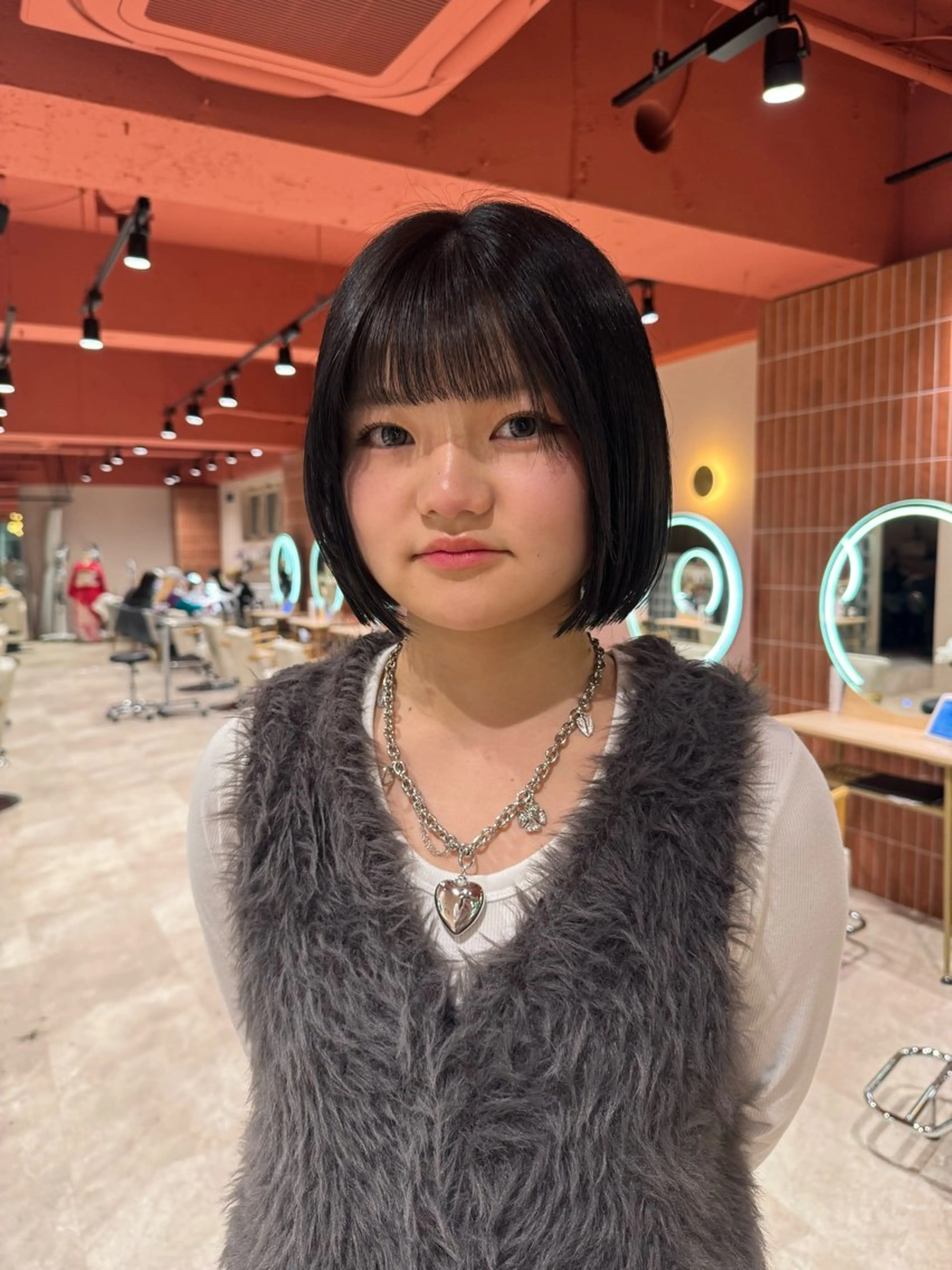 ミディアム ボブ 髪質改善 トリートメント カット トリートメント ヘアセット designcolo r/似合わせNOKAのヘアスタイル