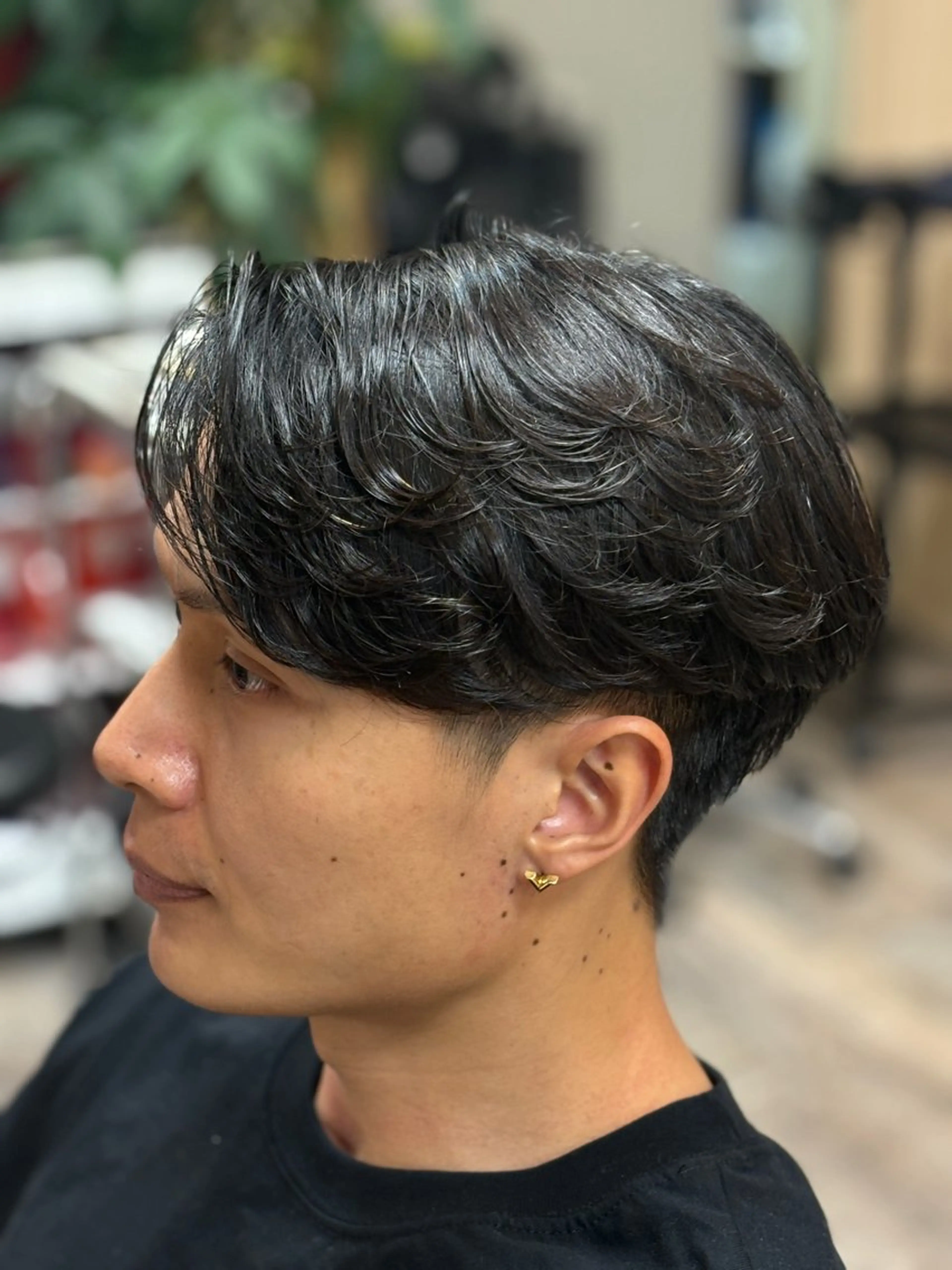 パーマ メンズ センターパート メンズパーマ ニュアンスパーマ 井上 志麻のヘアスタイル