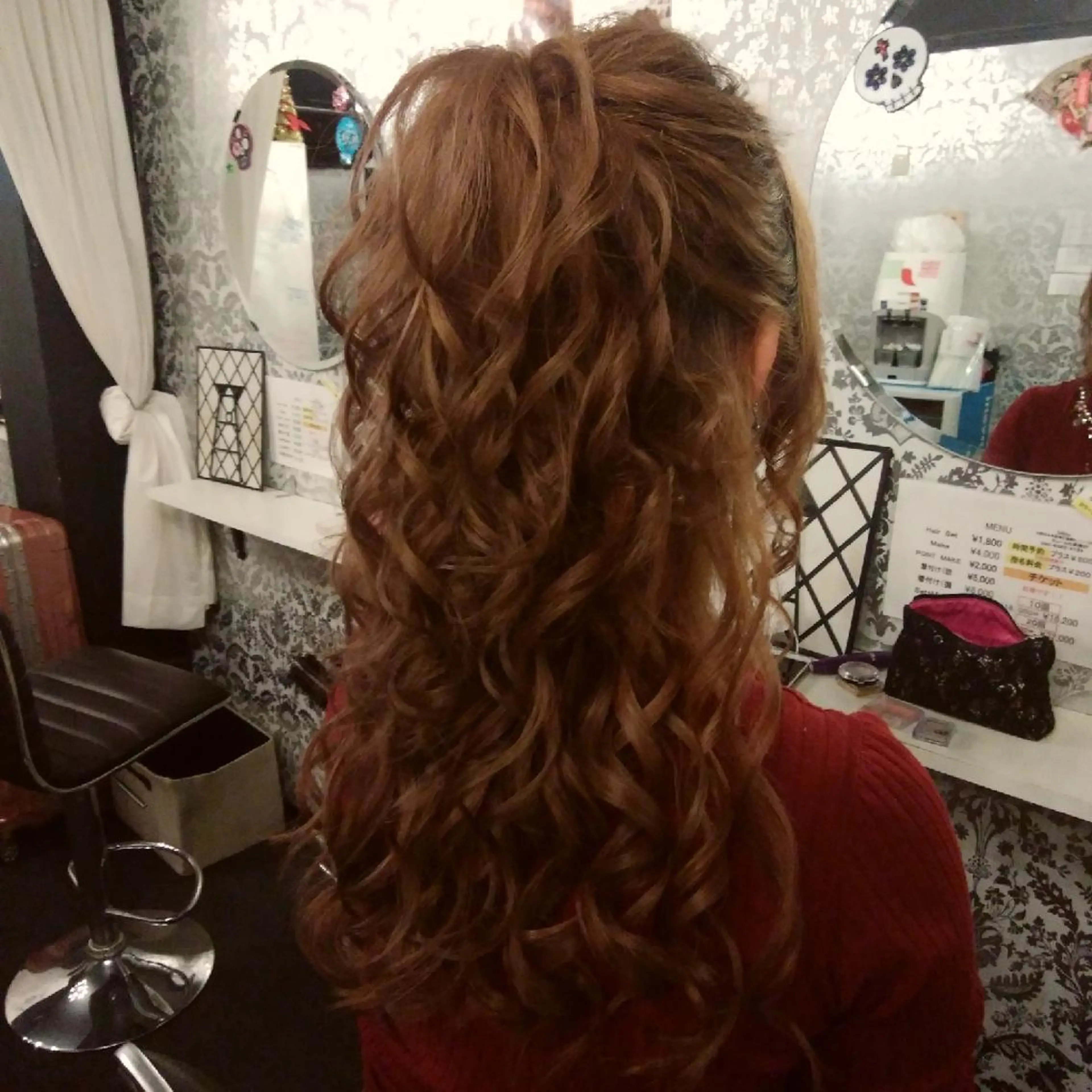 ロング ヘアアレンジ ハーフアップ 結婚式・ブライダル ロング 浴衣 Rarely  beautyのヘアスタイル