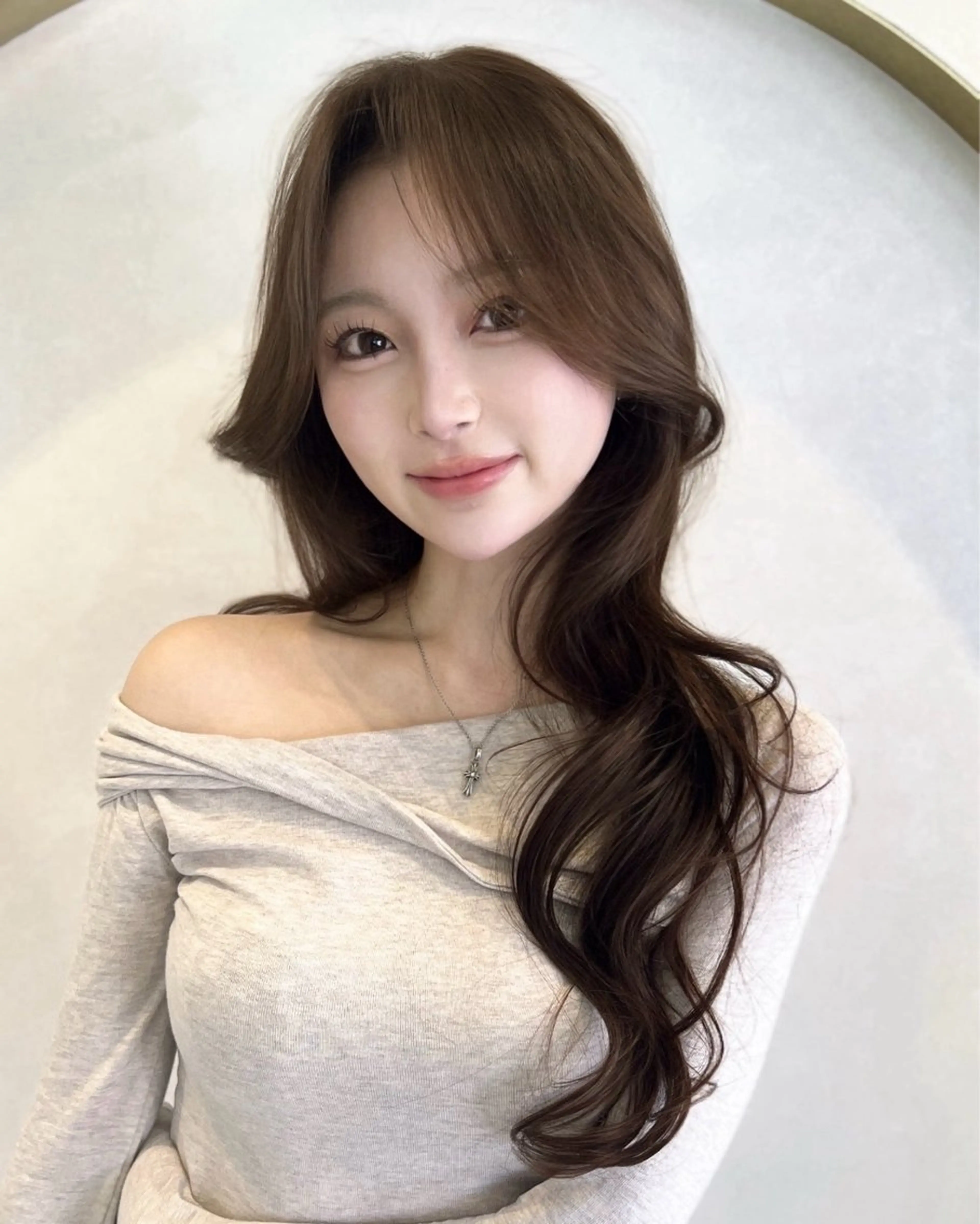 ロング カット ヘアカラー トリートメント 小田裕也 チャンモリパーマのヘアスタイル