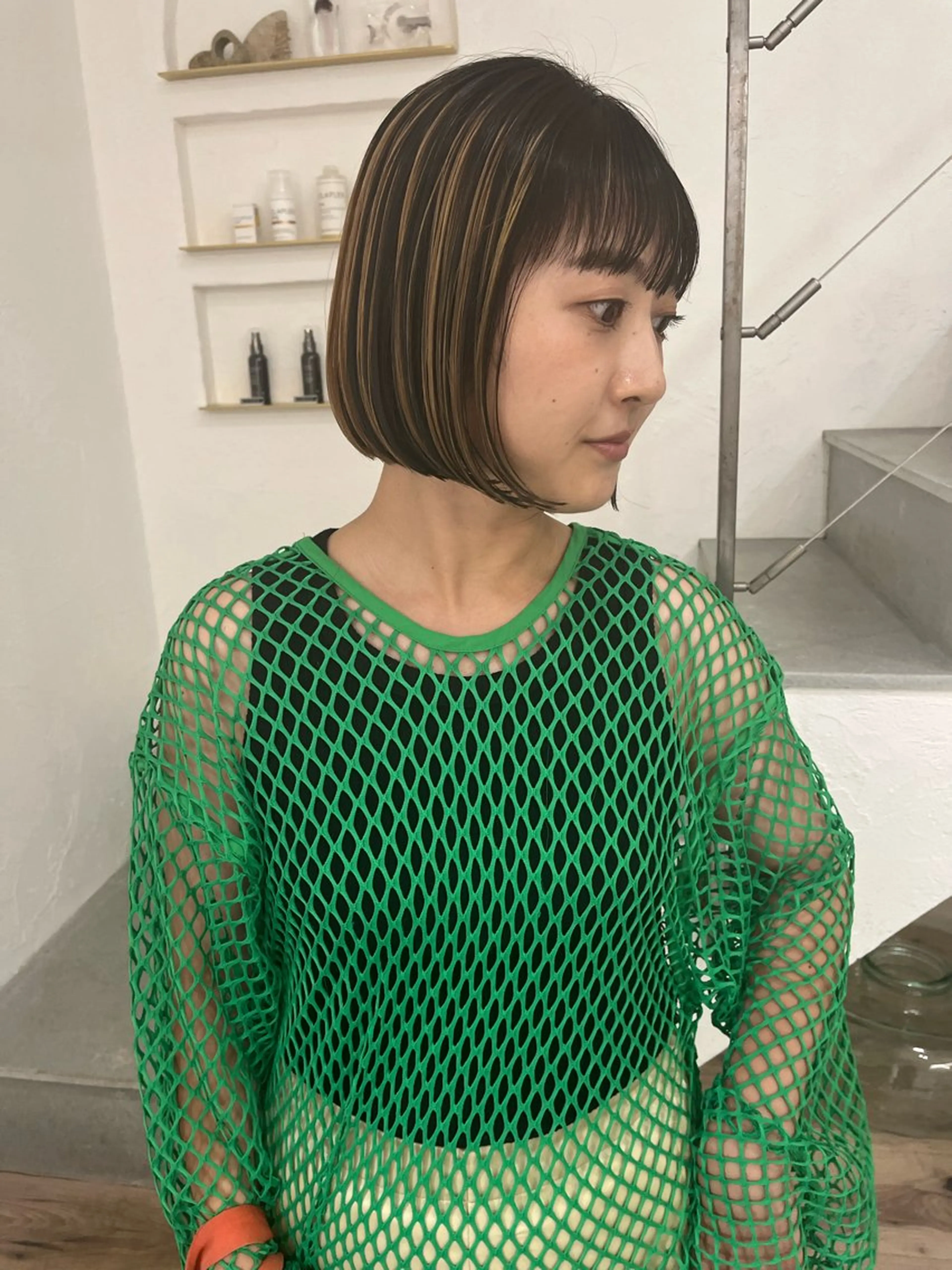 ショート カラー 浪 一平のヘアスタイル