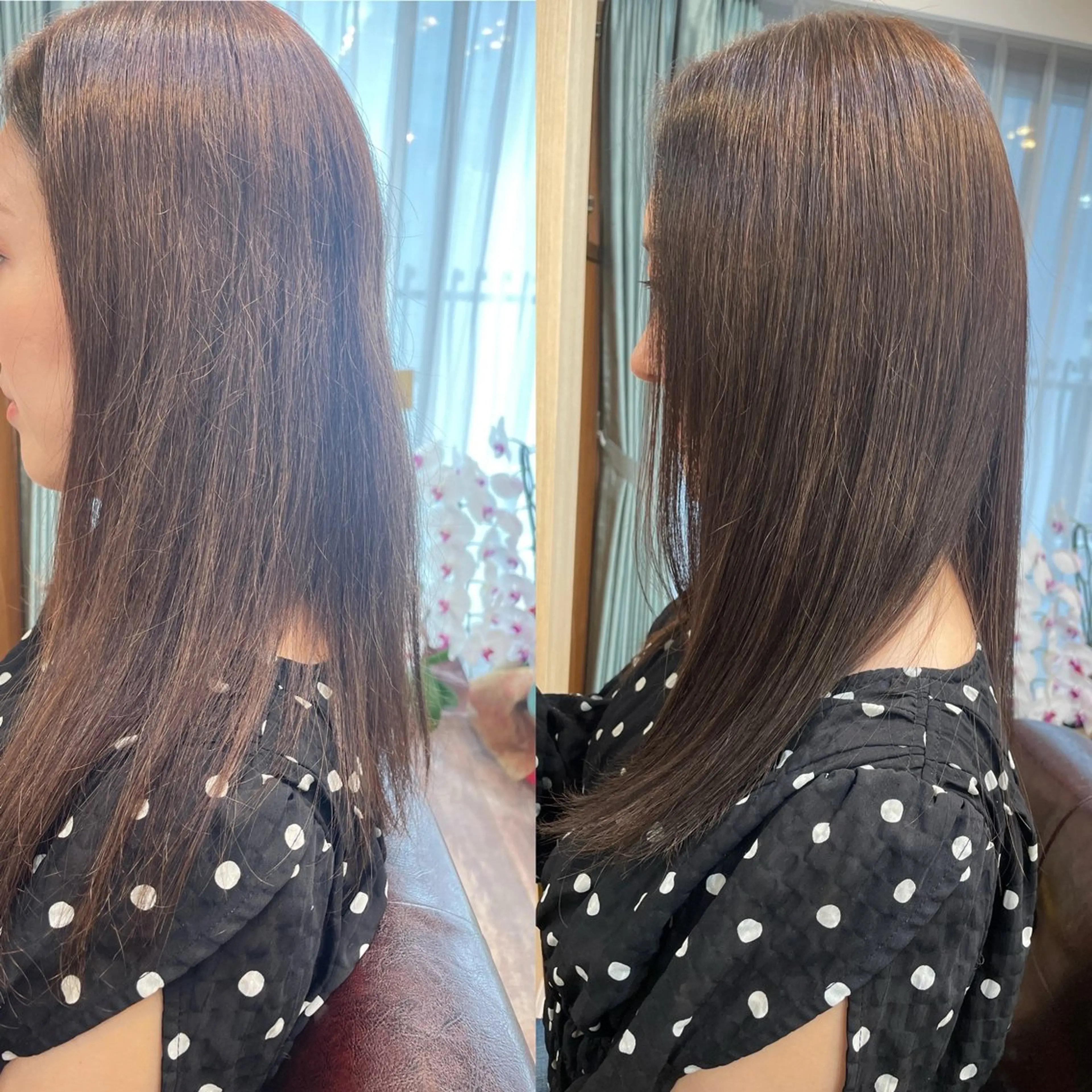 セミロング 髪質改善 トリートメント ヘアカラーリスト NAOのヘアスタイル