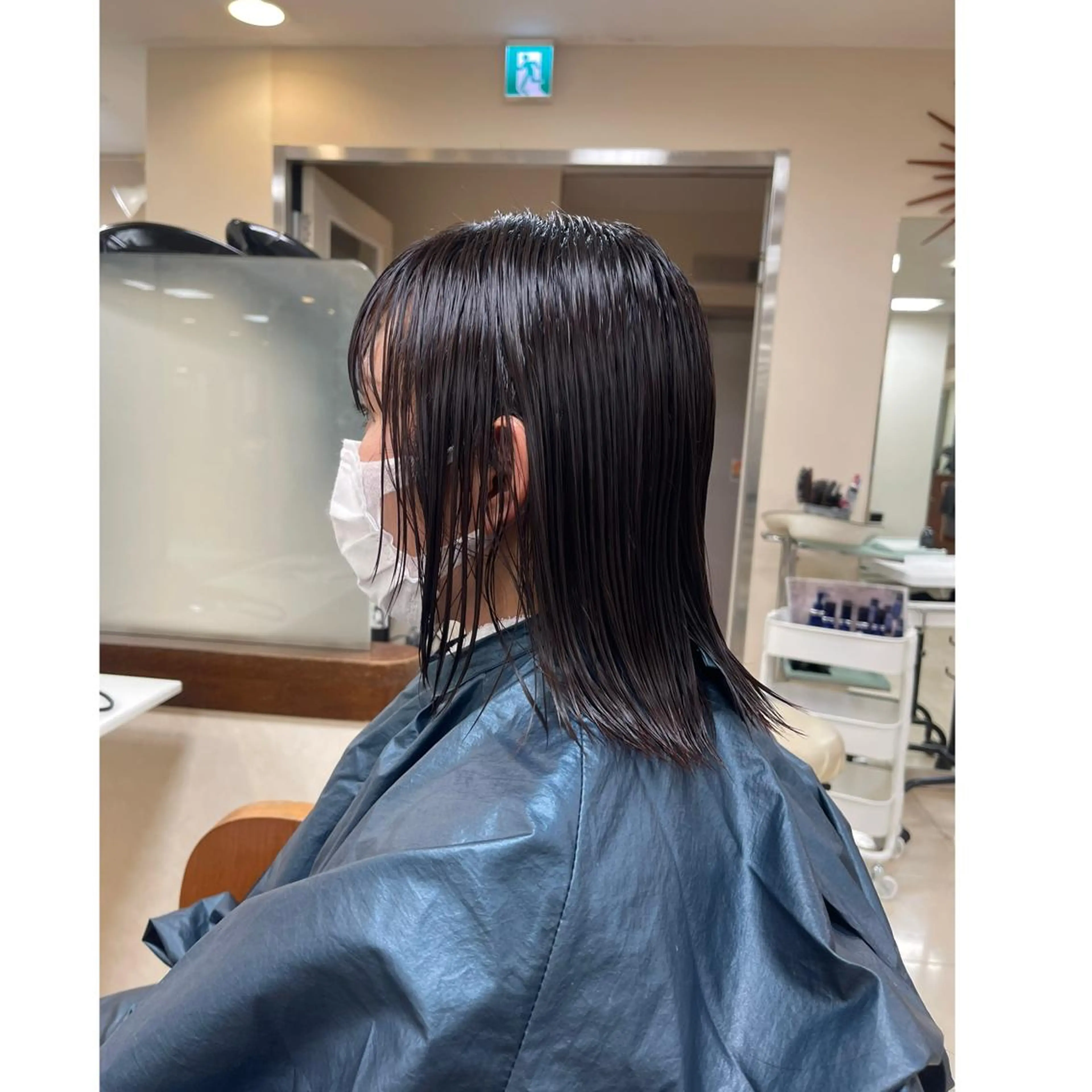 セミロング パーマ セミロングパーマ 外ハネヘア RINA /ショート 新宿/新宿御苑 のヘアスタイル