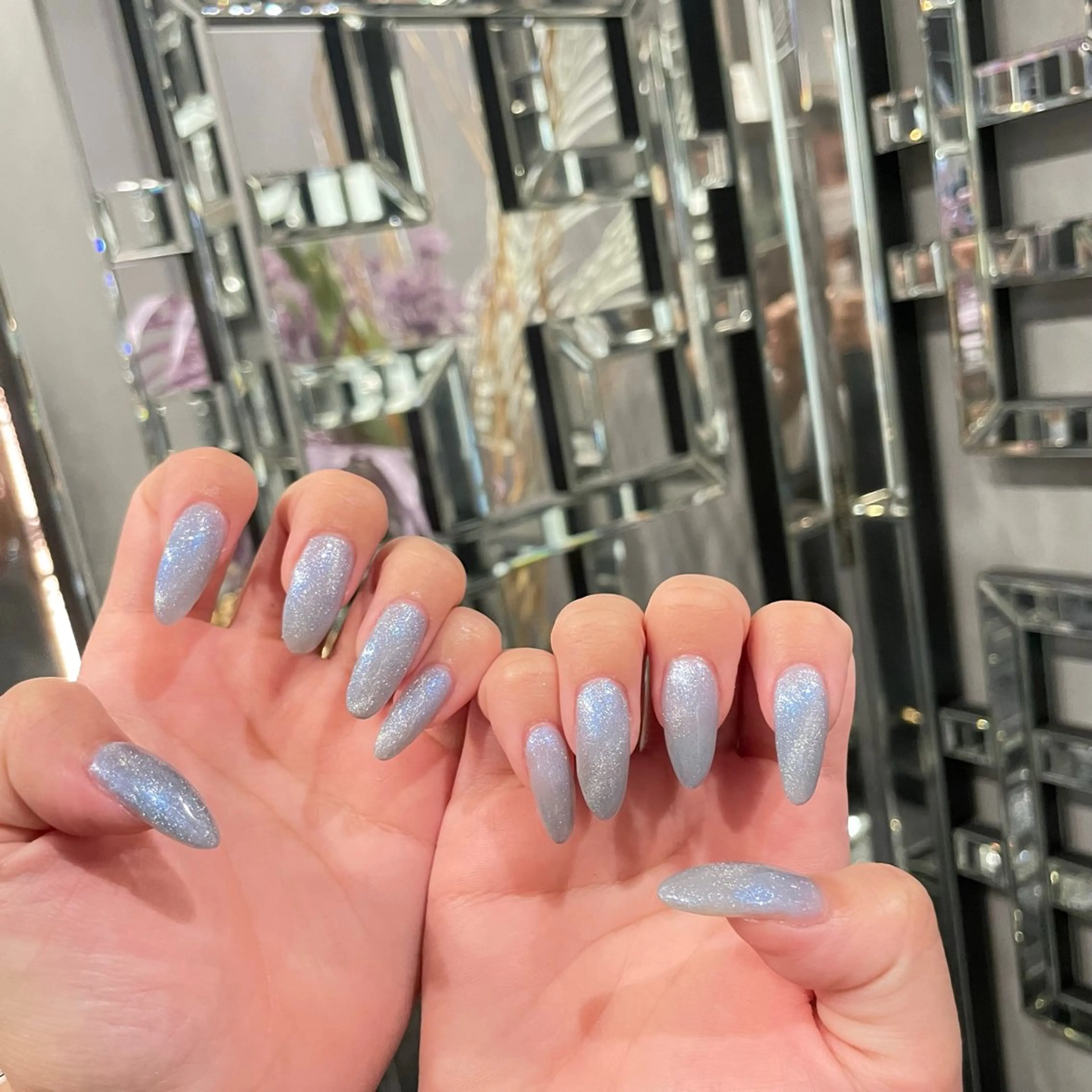 ネイル 長さ出し マグネットネイル ワンカラーネイル ハンドネイル Dahlia Beautyのマツエク・マツパデザイン