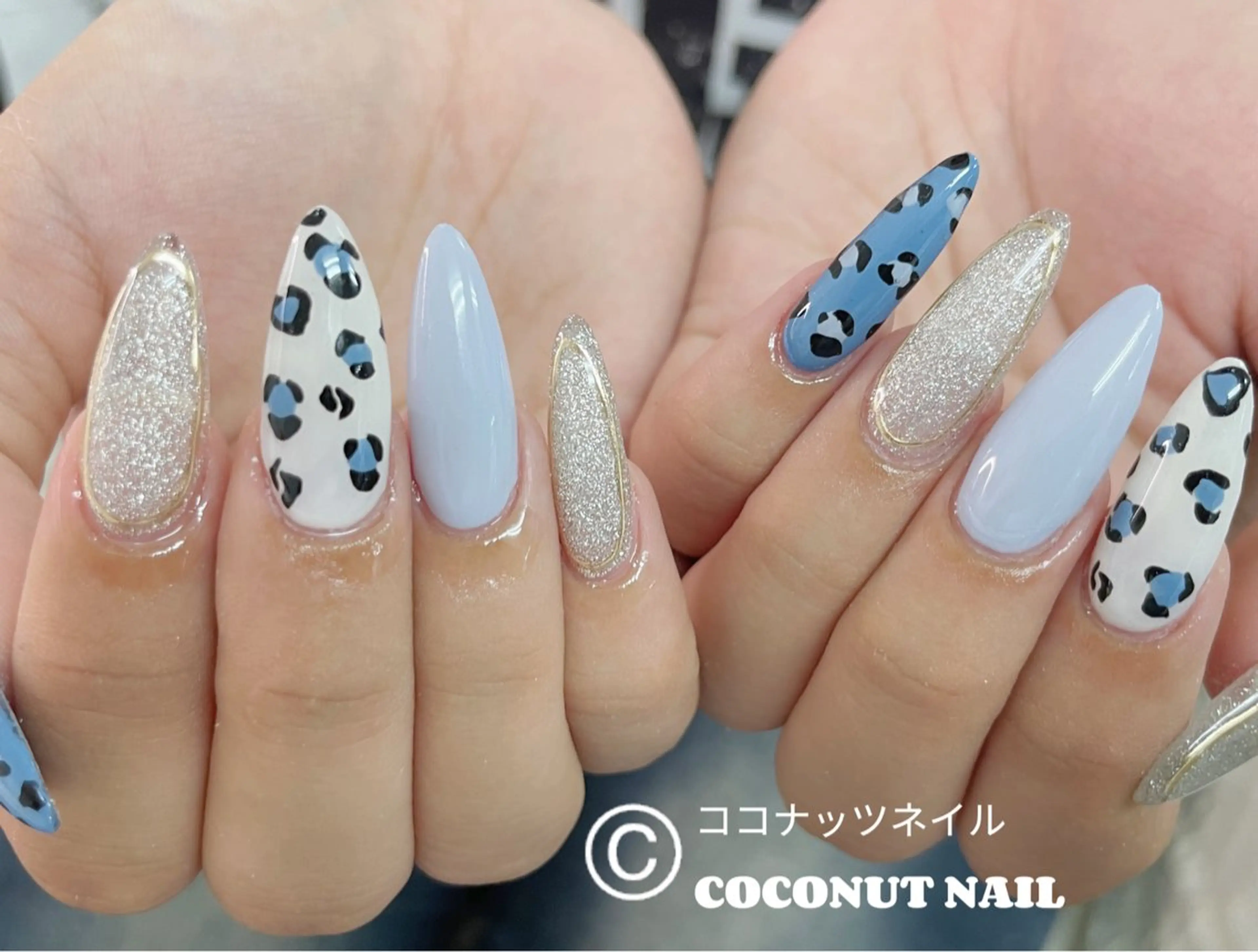 ネイル べっ甲ネイル フレンチネイル キラキラネイル マグネットネイル 大理石ネイル(マーブル) 神田 ココナッツのネイルデザイン