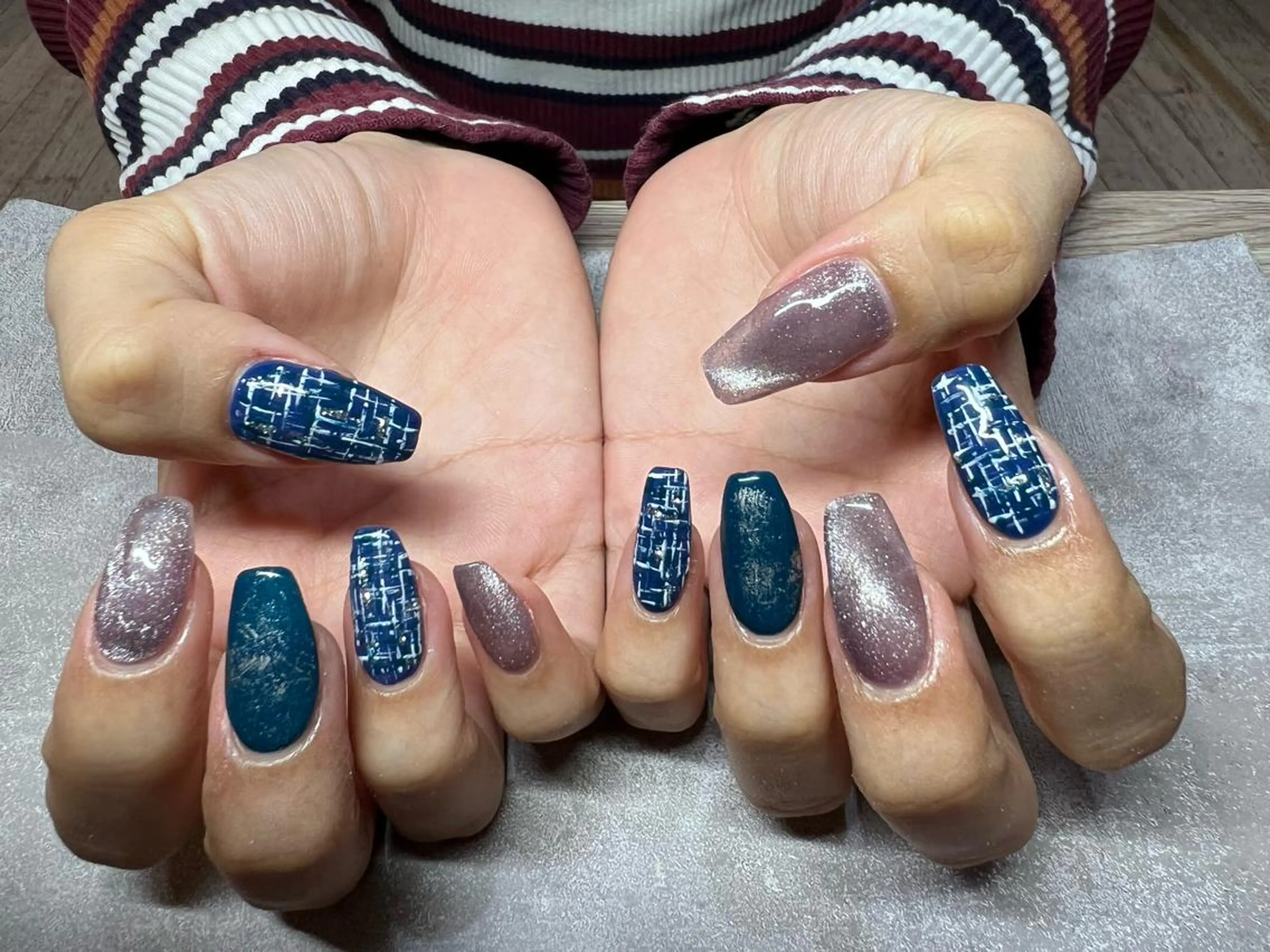 ネイル ツイードネイル Dia Nail AKIのネイルデザイン