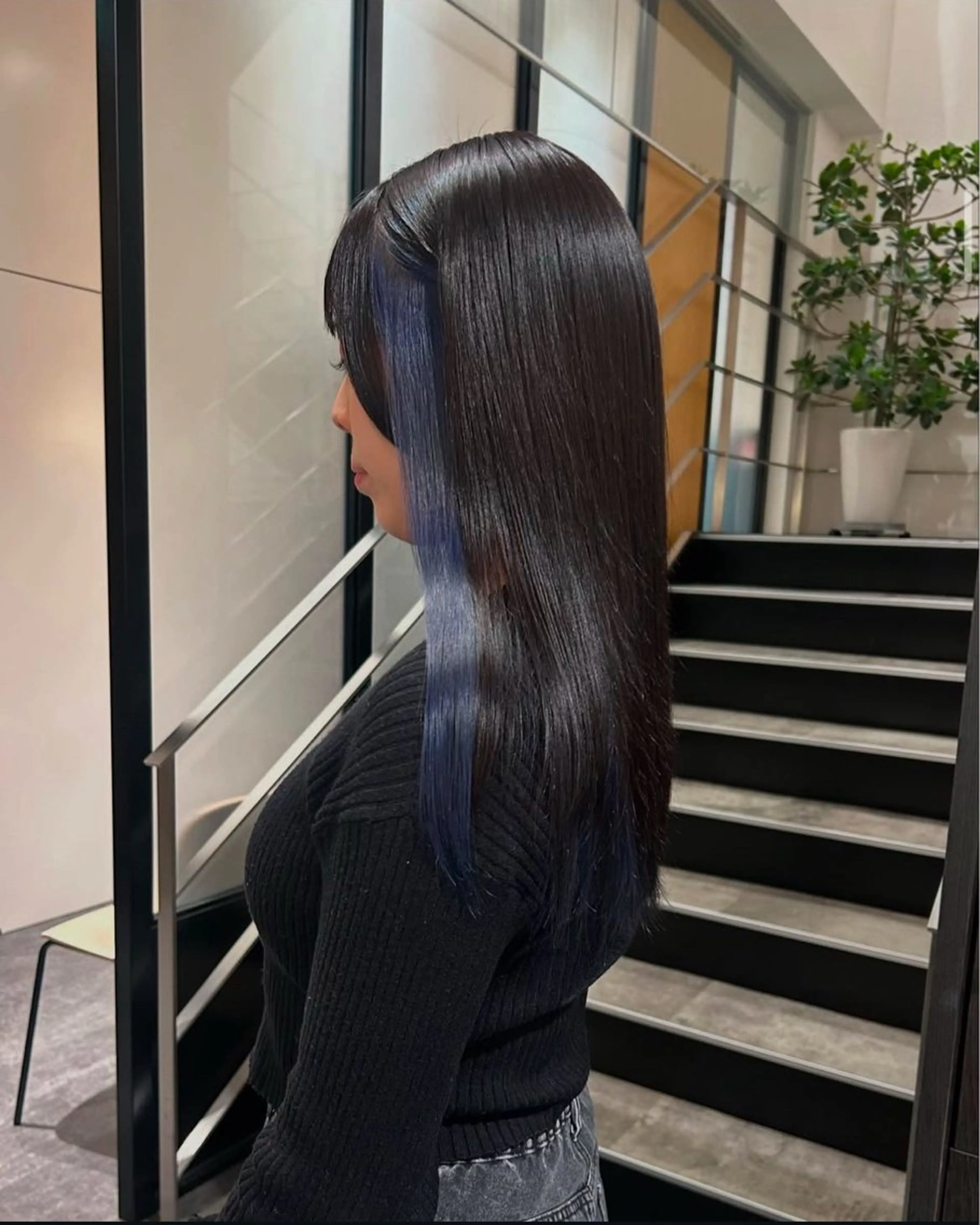 ロング カラー パーマ ヘアアレンジ キッズ イヤリングカラー インナーカラー カット ヘアカラー stylist 🌸 kana.のヘアスタイル