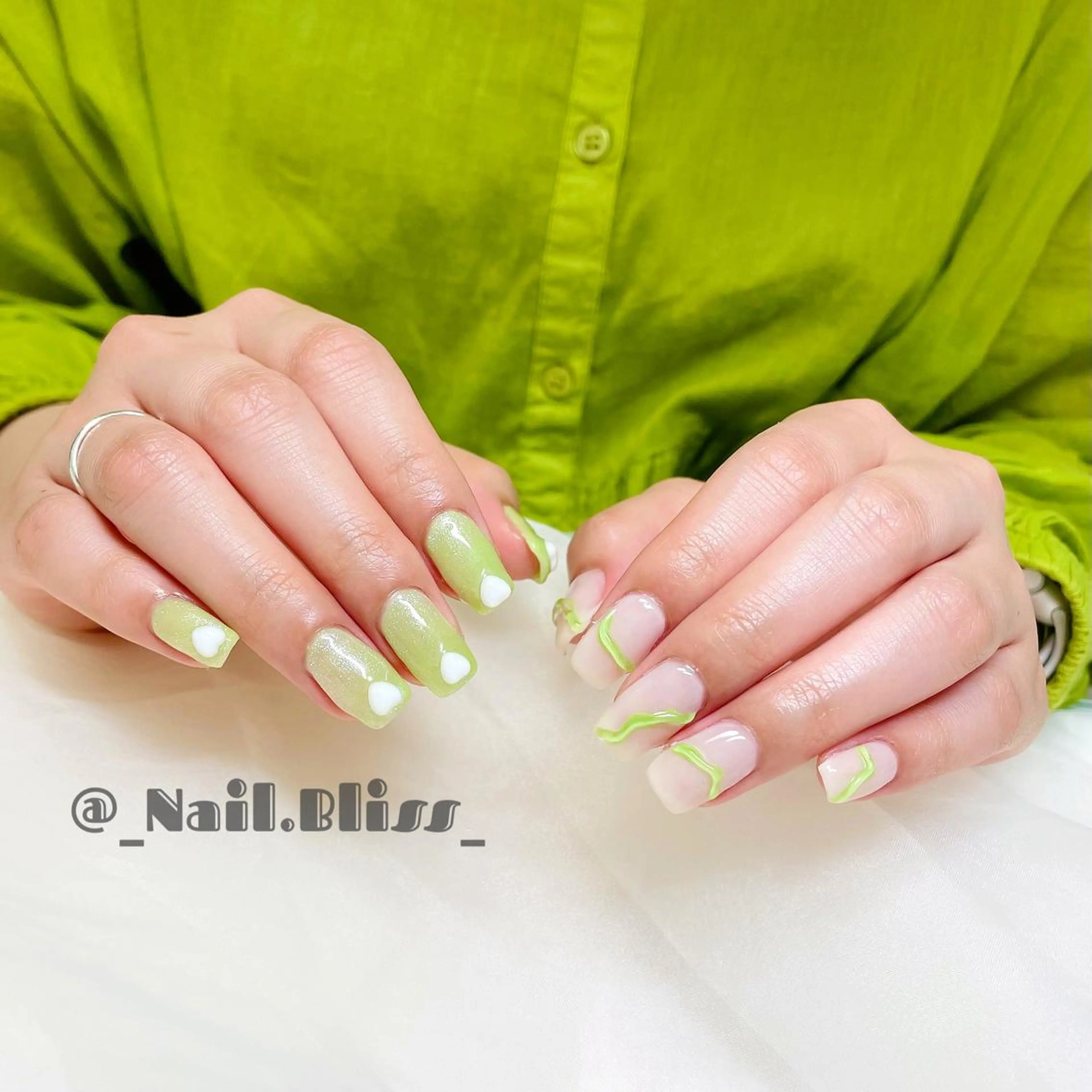 ネイル ハート ハンドネイル NAIL BLISSのネイルデザイン