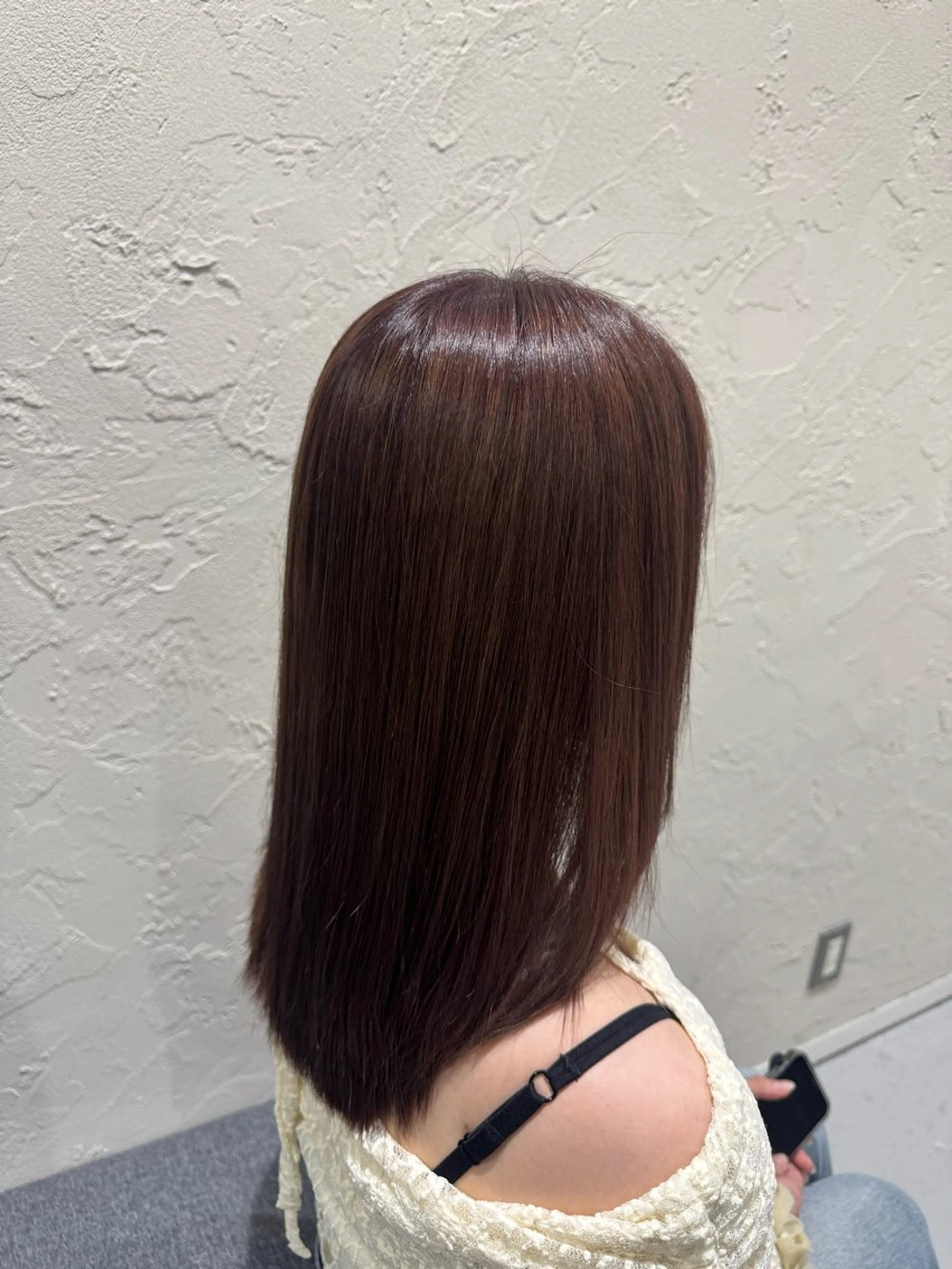 ミディアム カラー ブラウンカラー ヘアカラー 池戸 梨衣のヘアスタイル