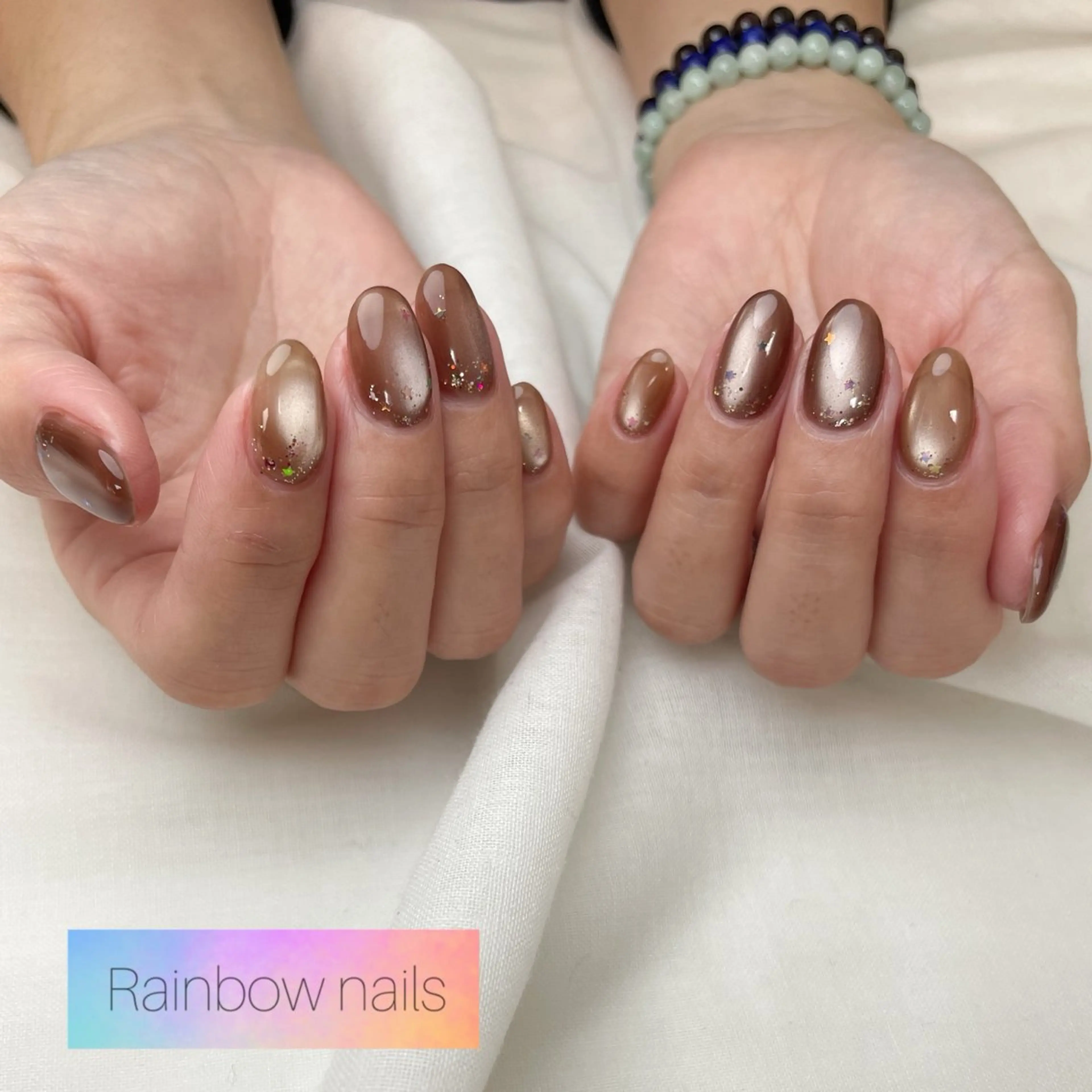 ネイル Rainbow nailsくろちゃんのネイルデザイン