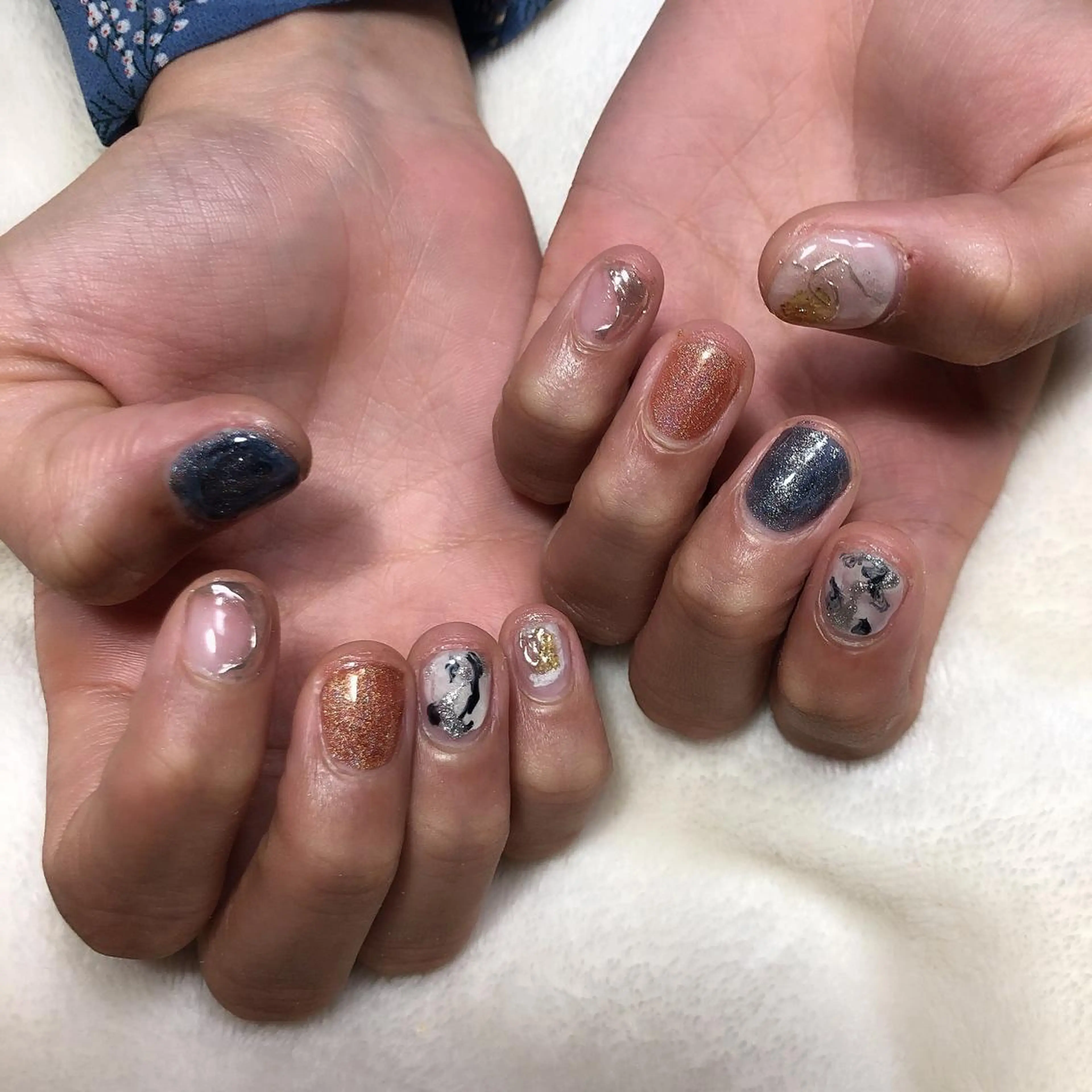 ネイル 持ち込み ニュアンスネイル ショートネイル nails 🎀meのネイルデザイン