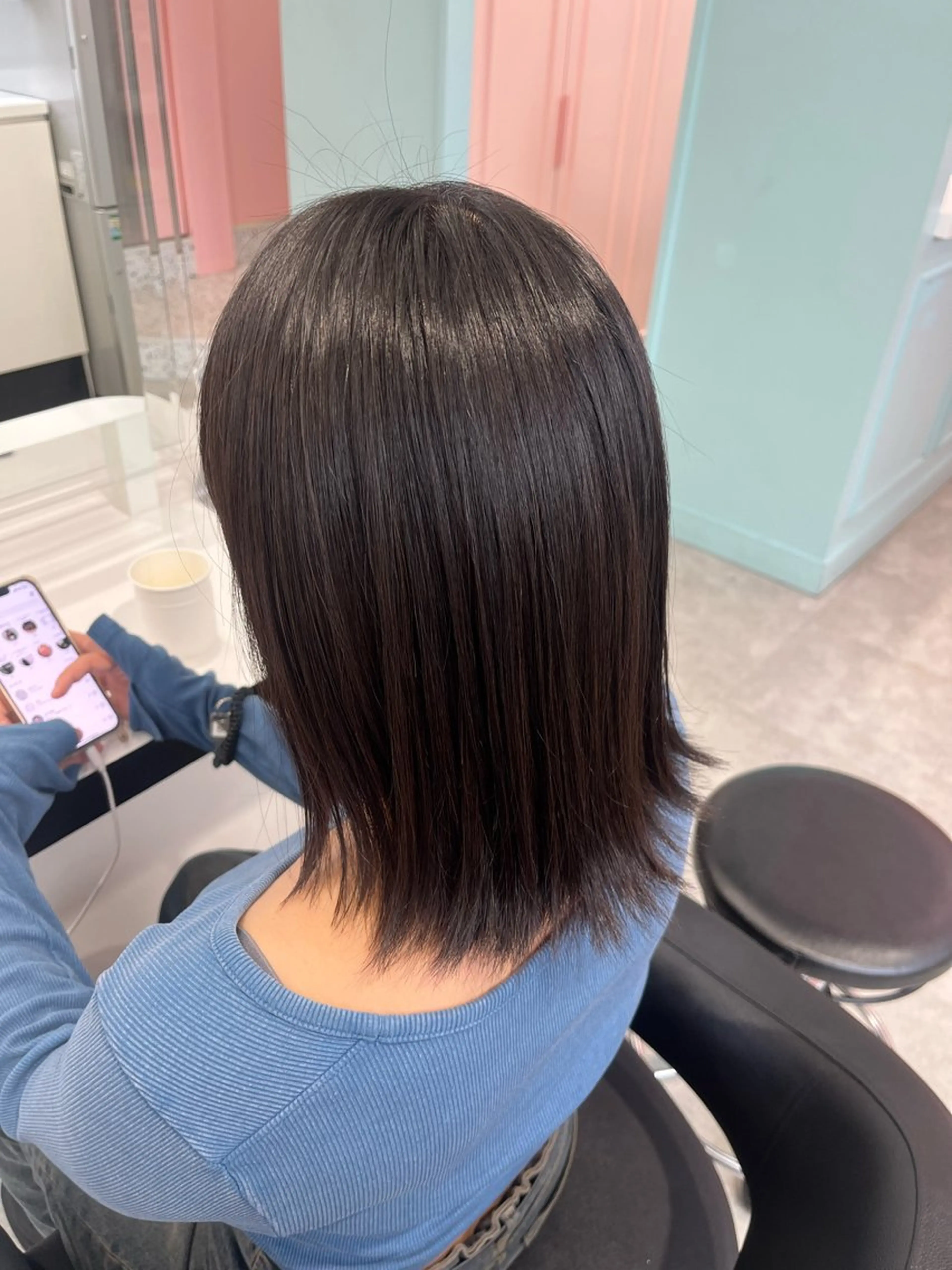 ミディアム カラー みう/仙台/暖色/ 艶髪/顔周りカット/のヘアスタイル