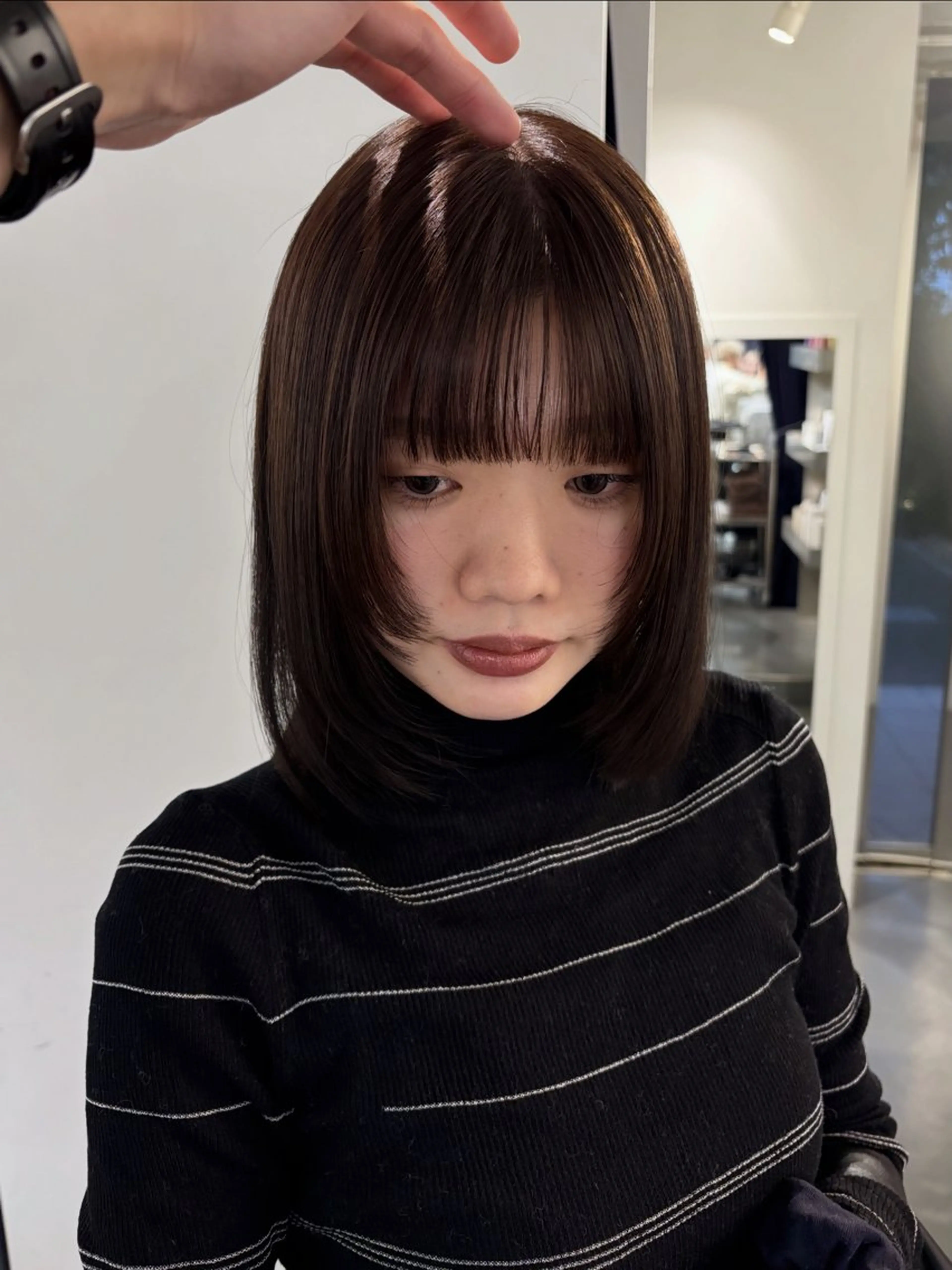 ミディアム カラー カット ヘアカラー 村田 りょうやのヘアスタイル