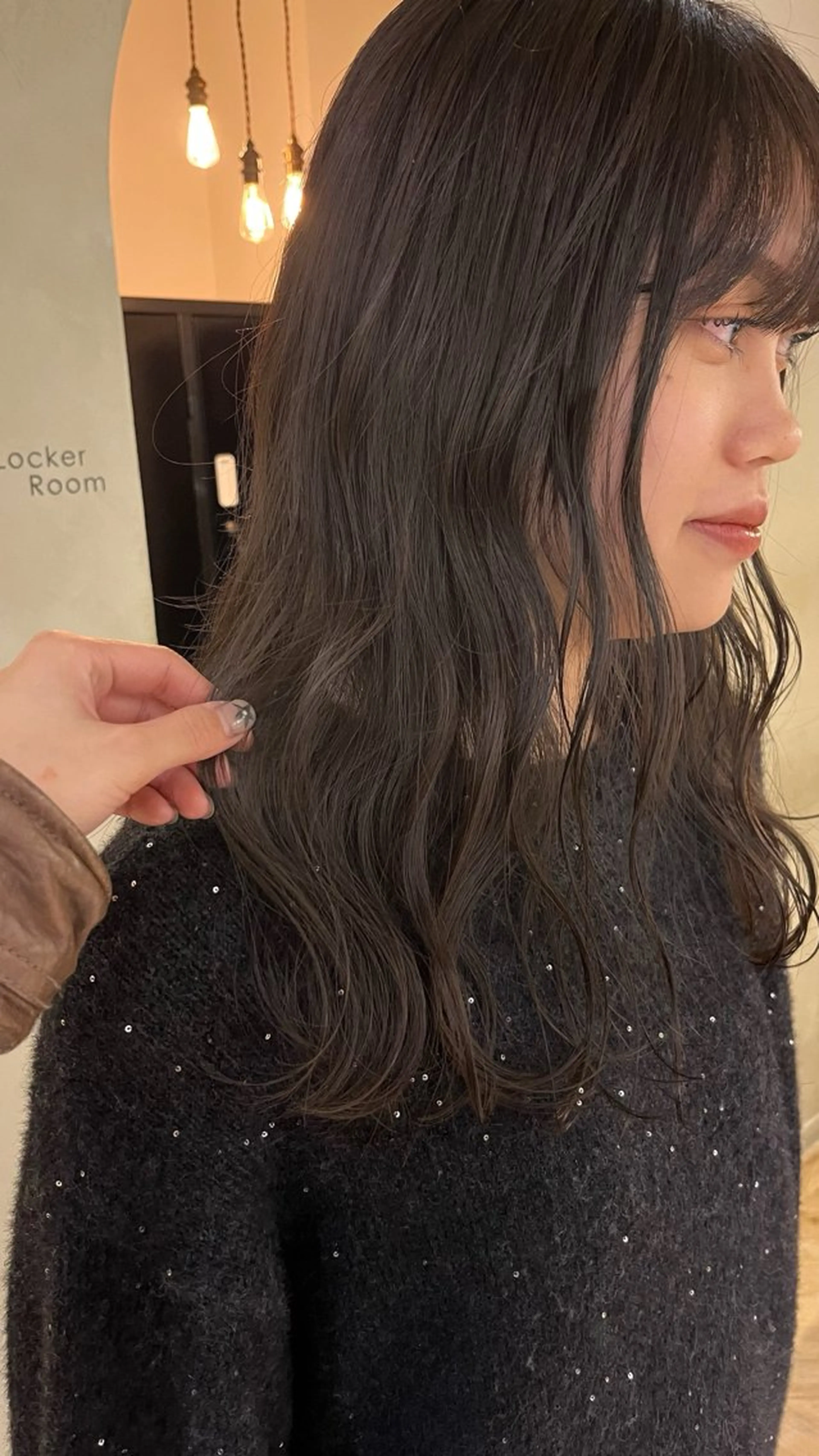 ロング カラー グレージュ ヘアカラー トリートメント レイヤーカット🐩 透明感カラー モカのヘアスタイル