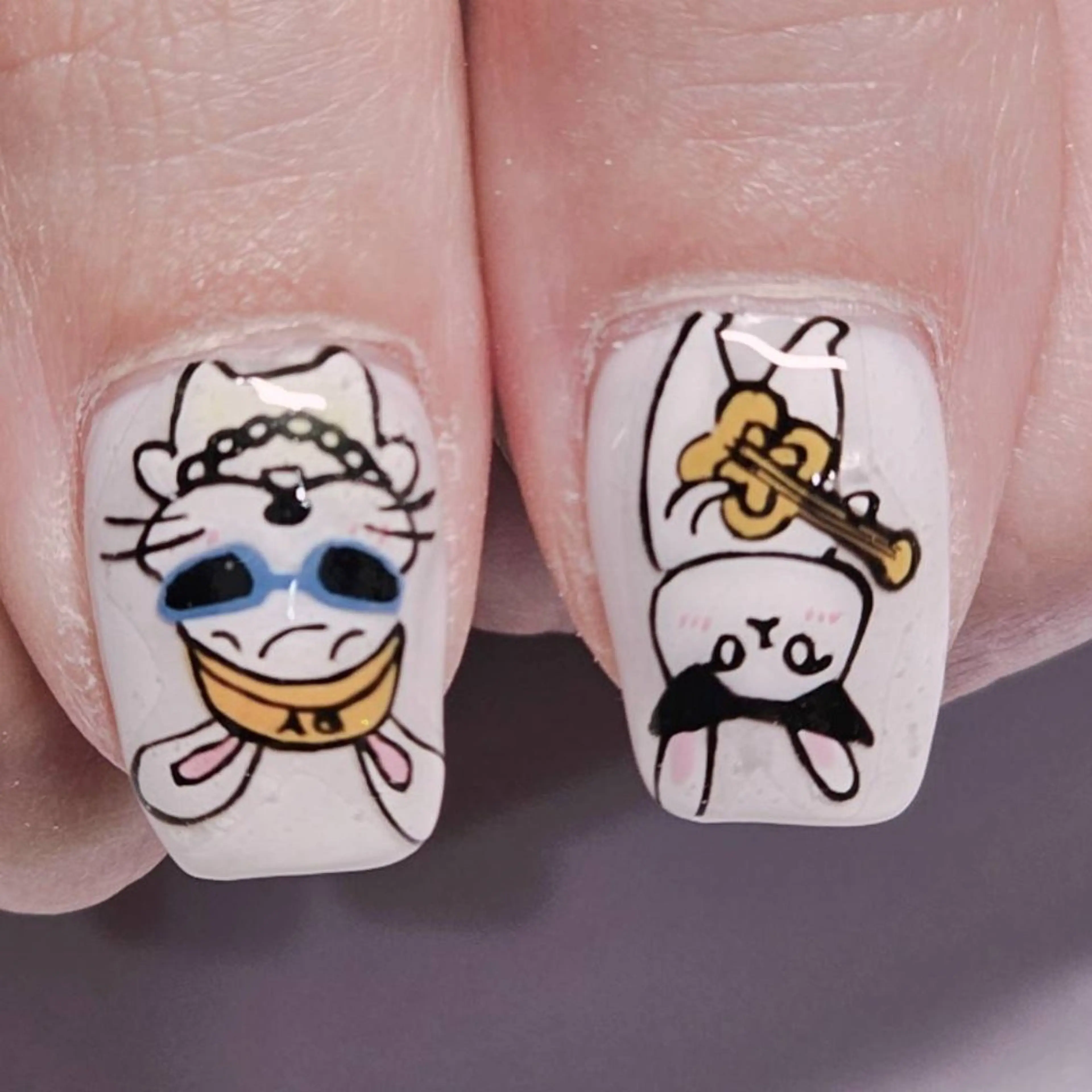 ネイル アートネイル グリーン ホワイト ハンドネイル よしだ ひろきのネイルデザイン