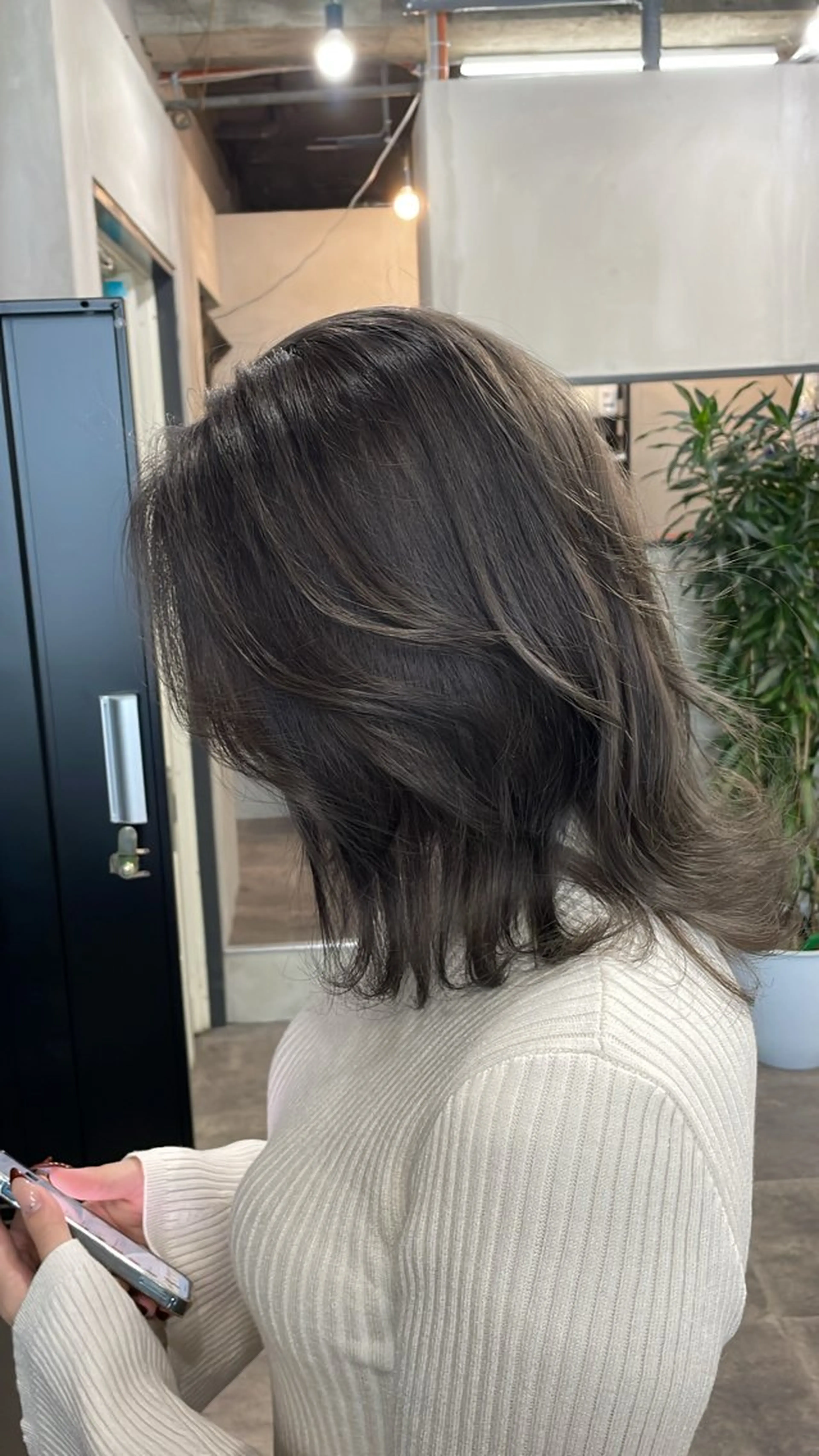 ミディアム カット ヘアカラー トリートメント ALLEN hair 梅田店のヘアスタイル