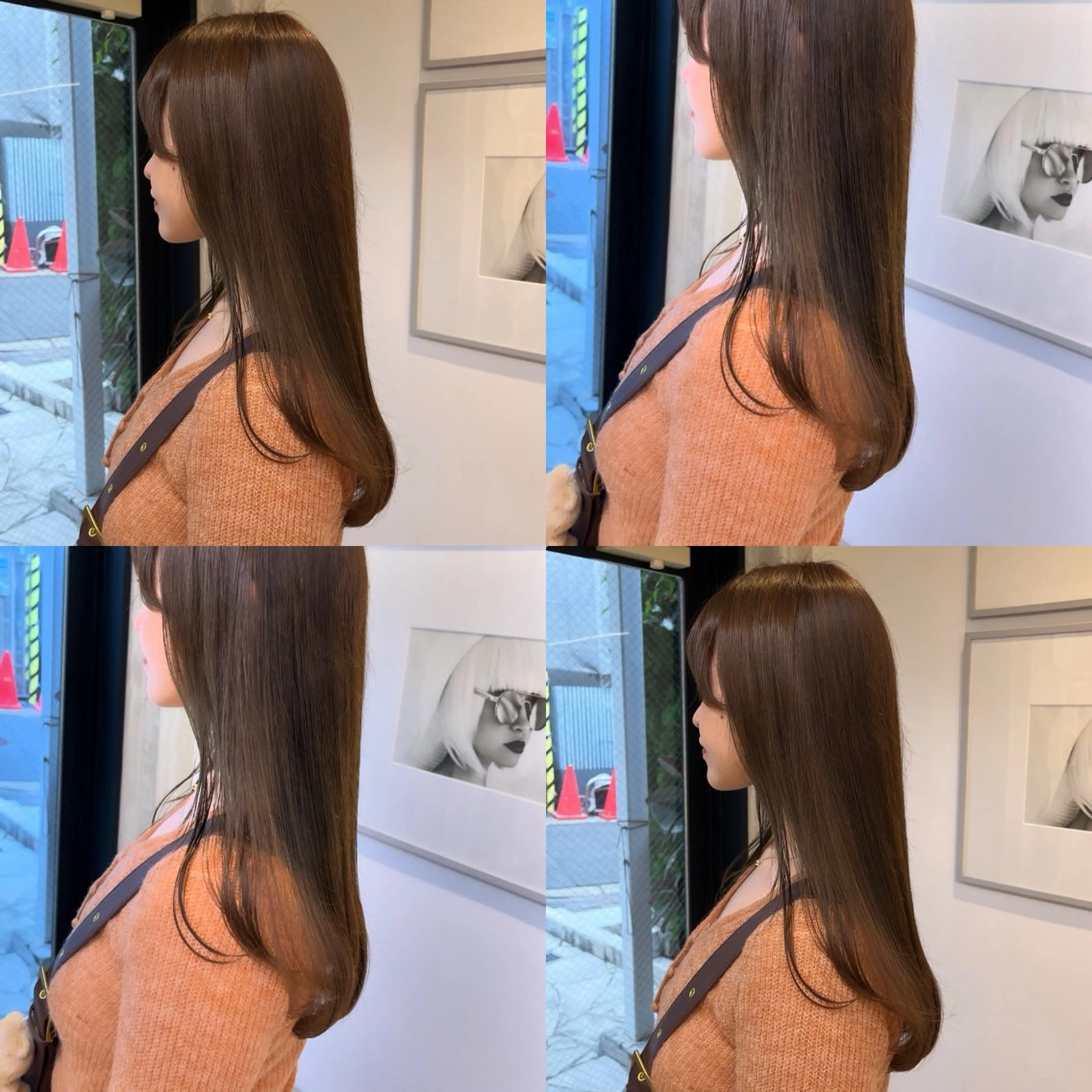 ミディアム カラー ベージュカラー ブラウンカラー ブラウンベージュ 透明感カラー グレージュ カット ヘアカラー トリートメント ヘッドスパ ヘアセット カジュアルを女っぽく 𝗮𝘆𝗮𝗰𝗼のヘアスタイル