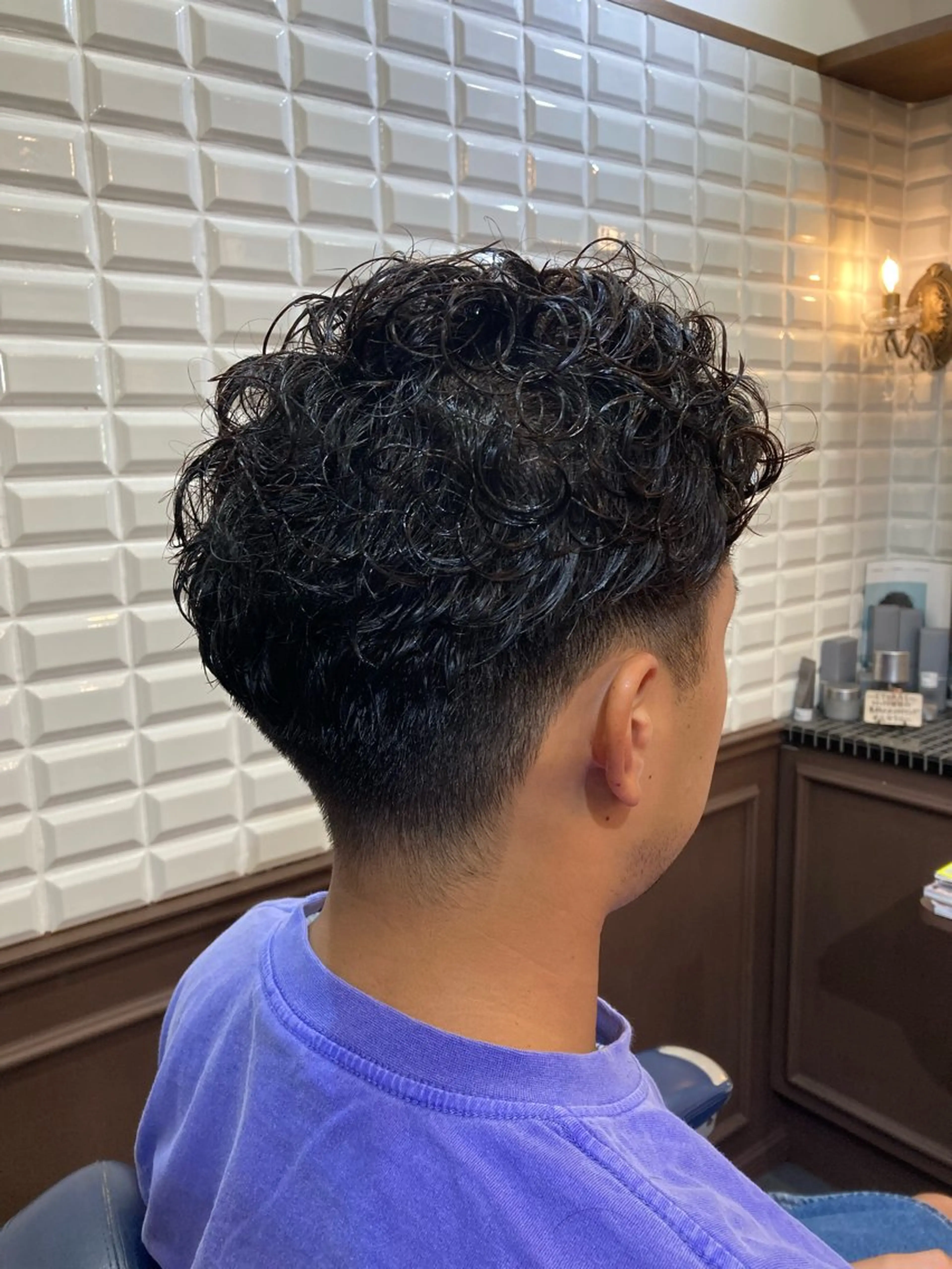 ショート パーマ メンズ メンズパーマ メンズショート ショートヘア ルピナス中田店長 山口大地のヘアスタイル