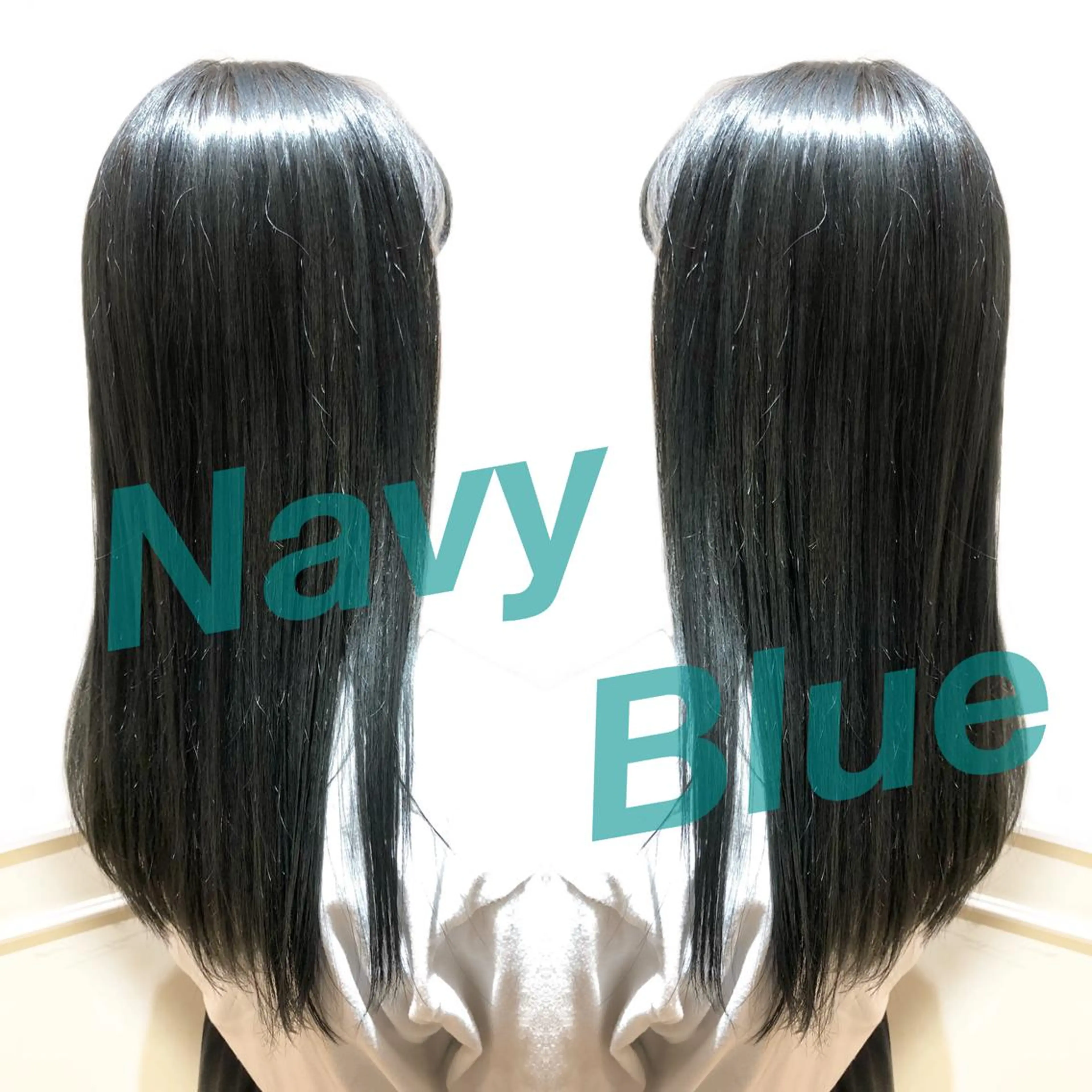 ロング カラー ブルーカラー ネイビーカラー ご予約 宜しくお願いします！のヘアスタイル