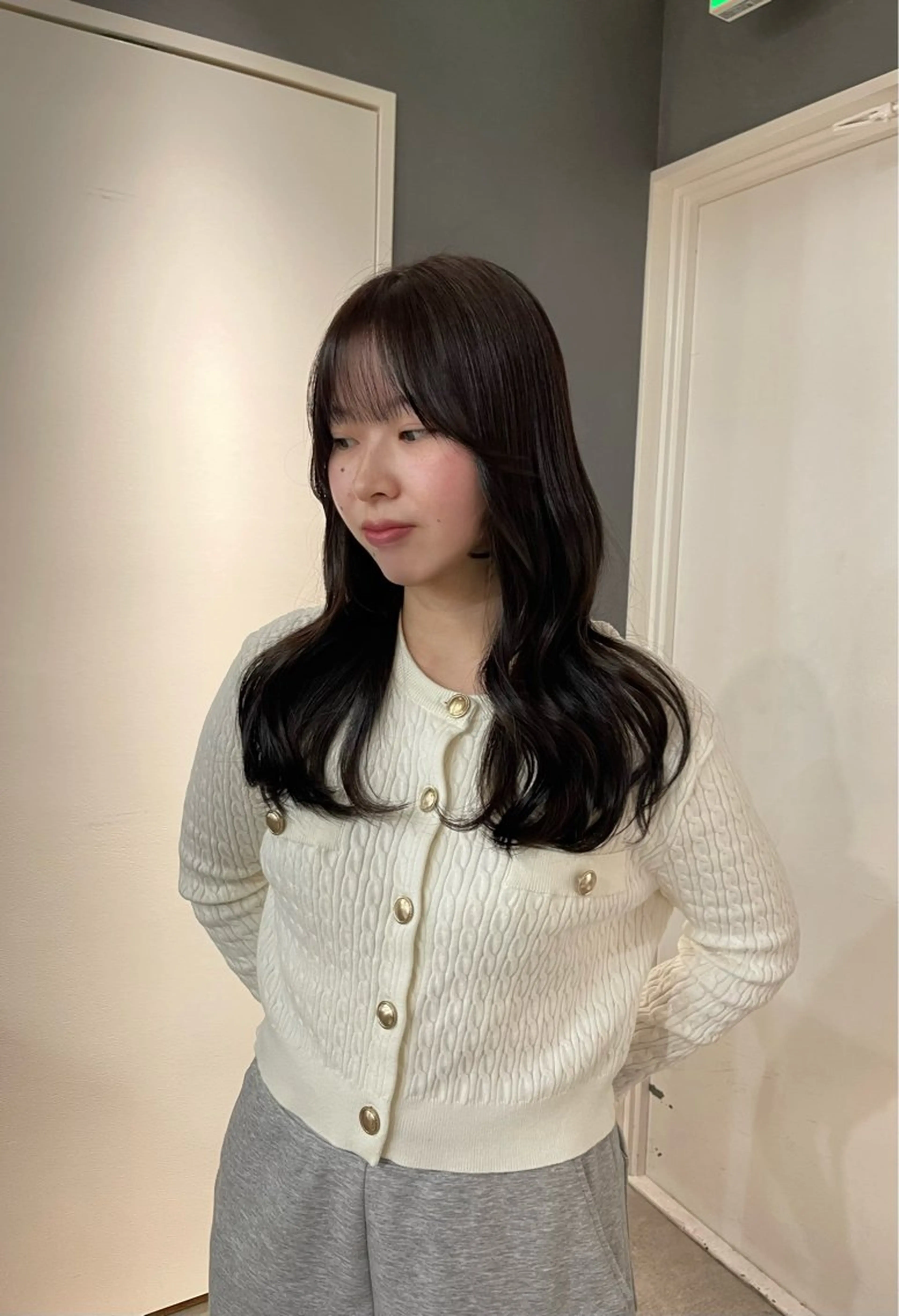 ロング カラー ダークグレー ダークグレージュ グレージュ カット ヘアカラー トリートメント 透明感カラー/レイヤ ー/艶髪/NENEのヘアスタイル