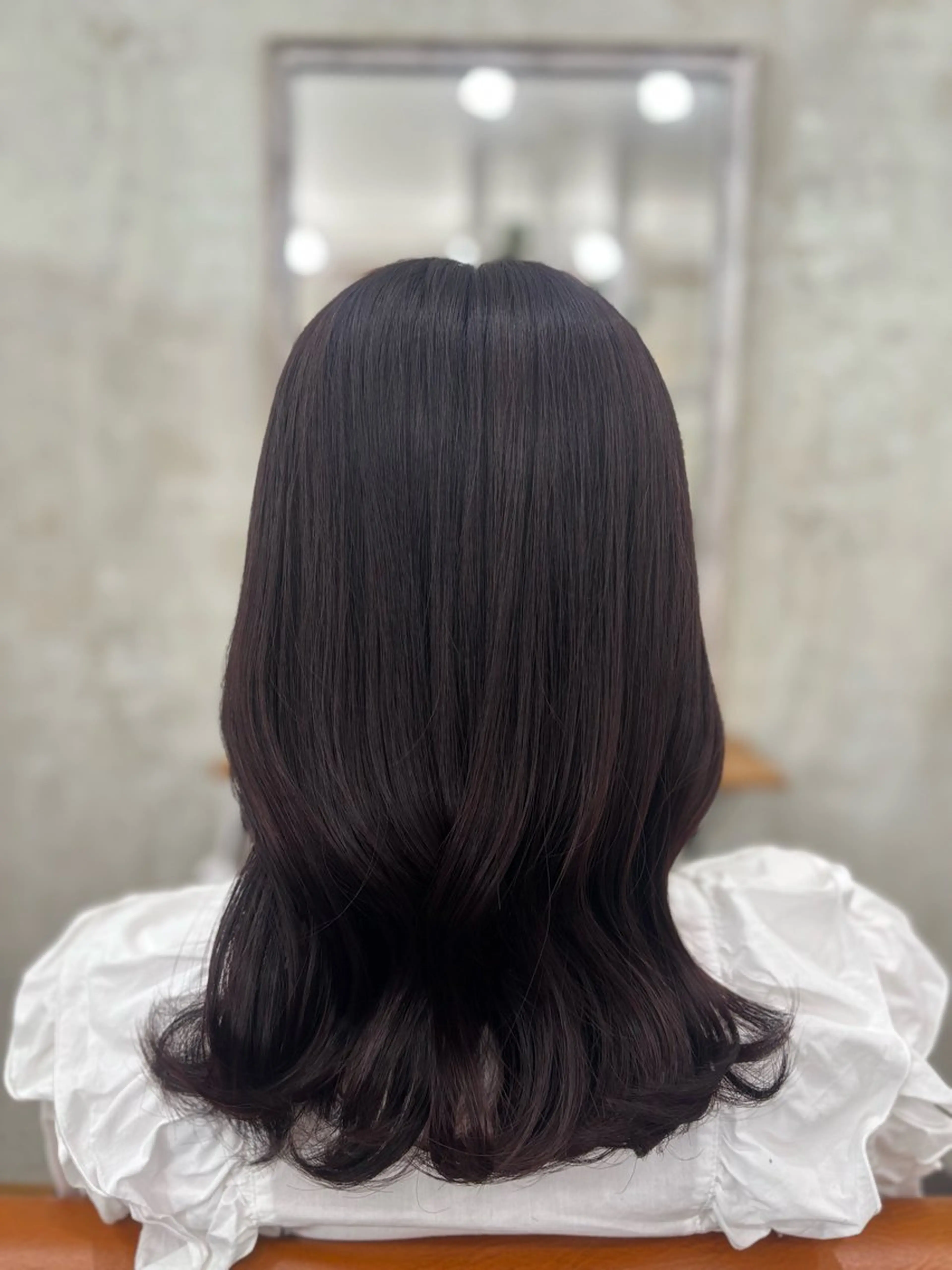 セミロング カラー ブラウンカラー ピンクカラー ピンクブラウン Misaki ミサキのヘアスタイル