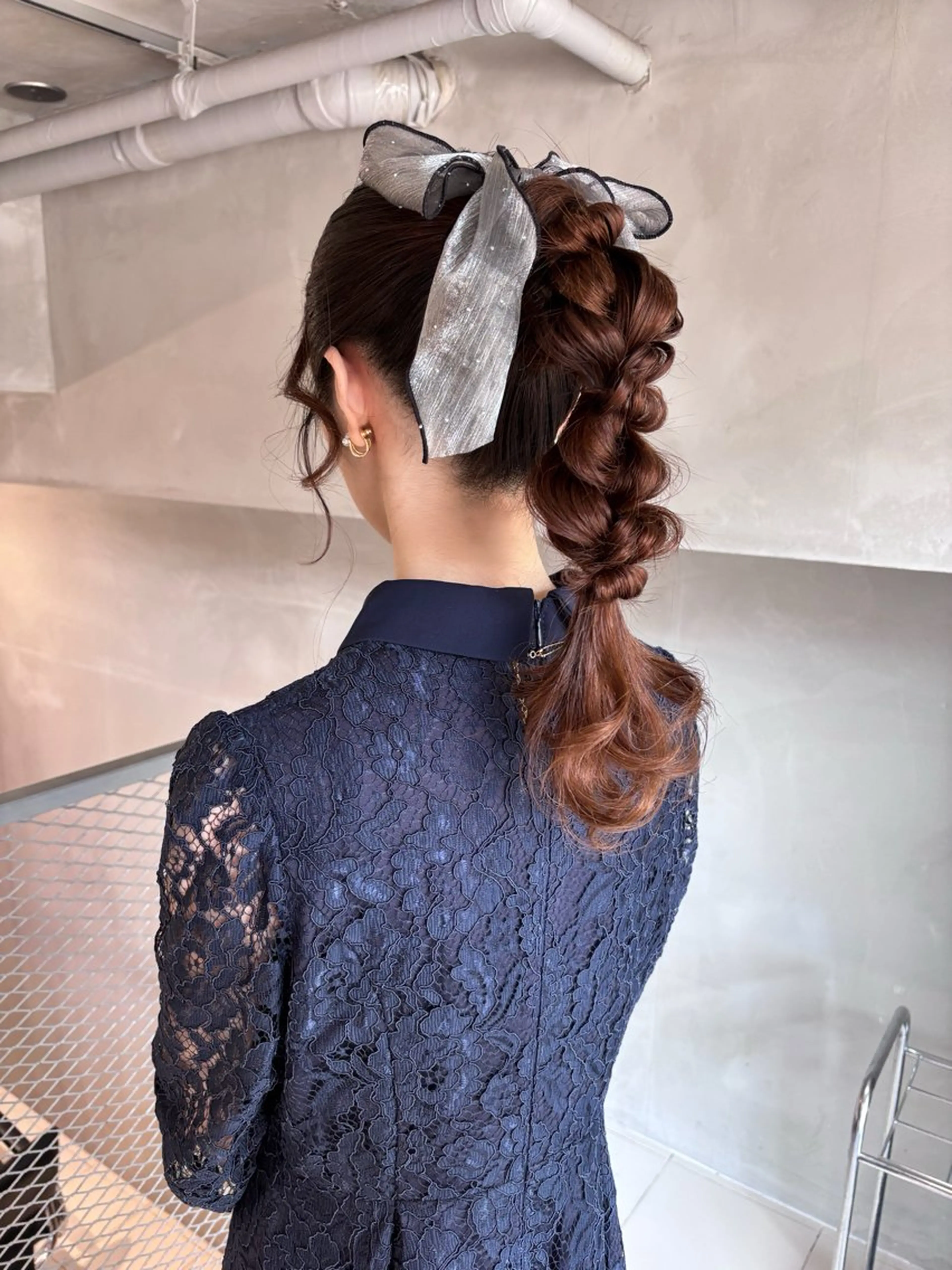 ヘアアレンジ 結婚式・ブライダル ヘアセット 透明感カラー/set /hana🍀🪽‪のヘアスタイル