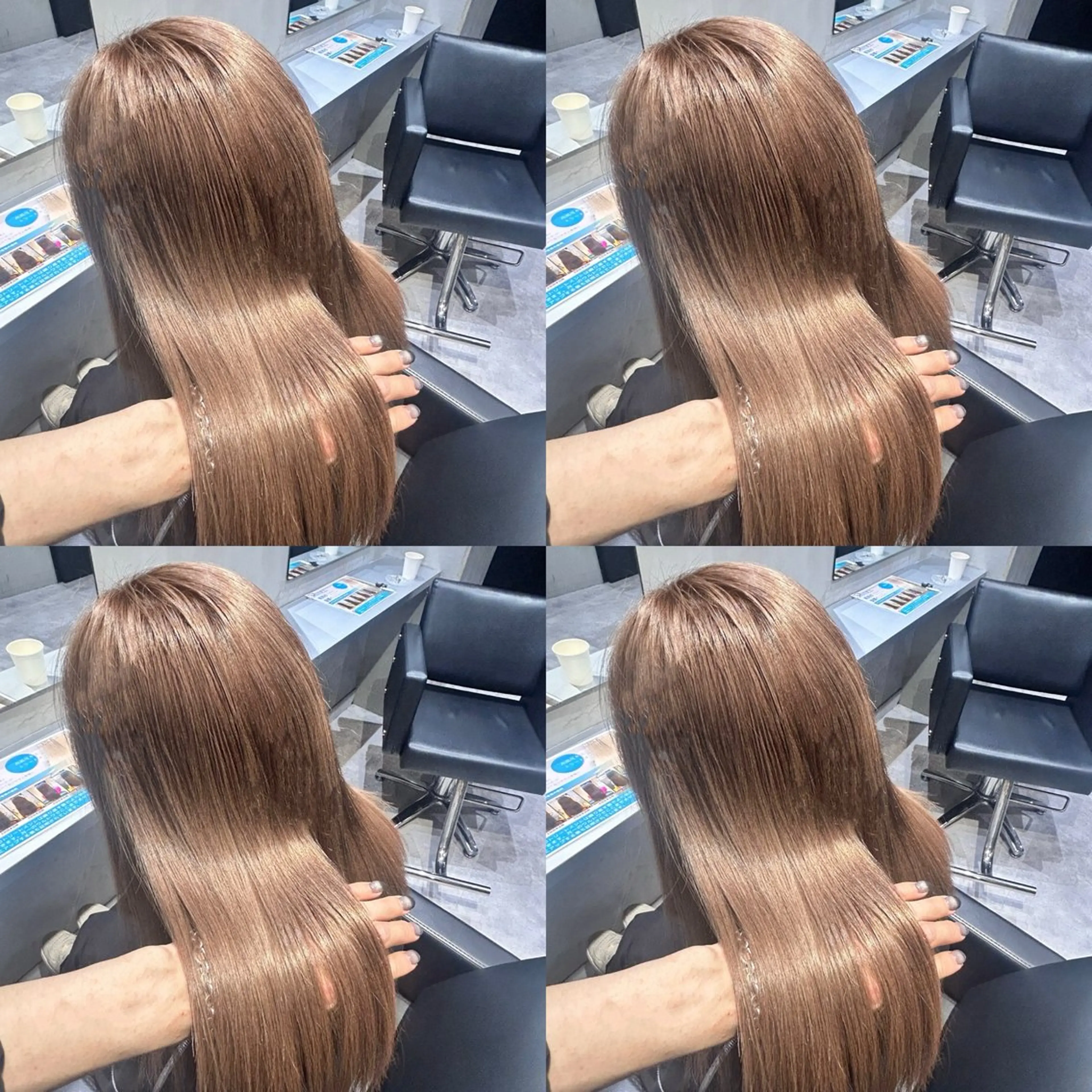💎透明感カラー➕超音波トリートメント(オリーブ、グレージュ、ベージュ、ボルドー、ピンク、ラベンダー）カラーモデルの写真