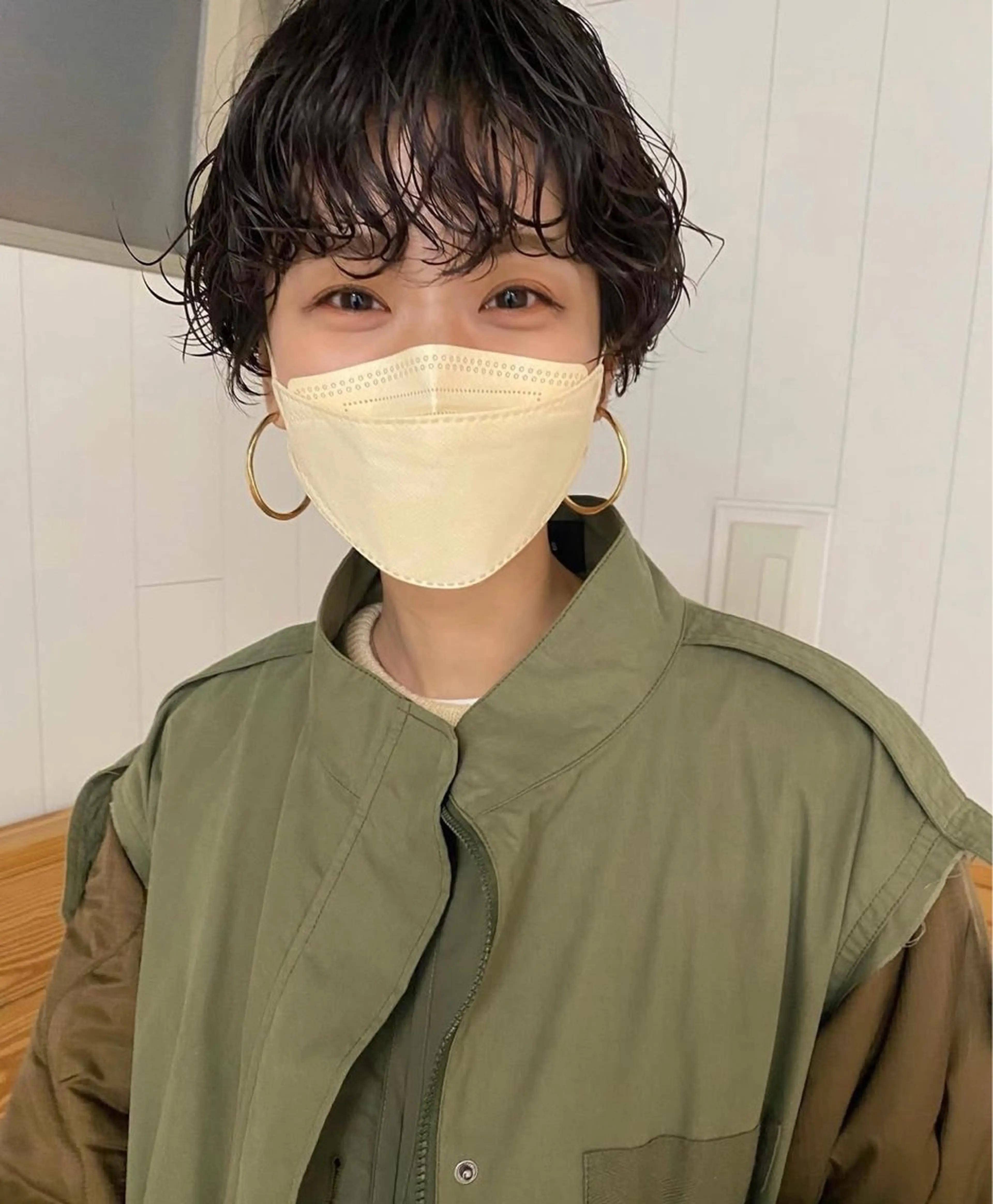 ショート パーマ 新宿ෆ‪ハイライト 特化/cahoのヘアスタイル