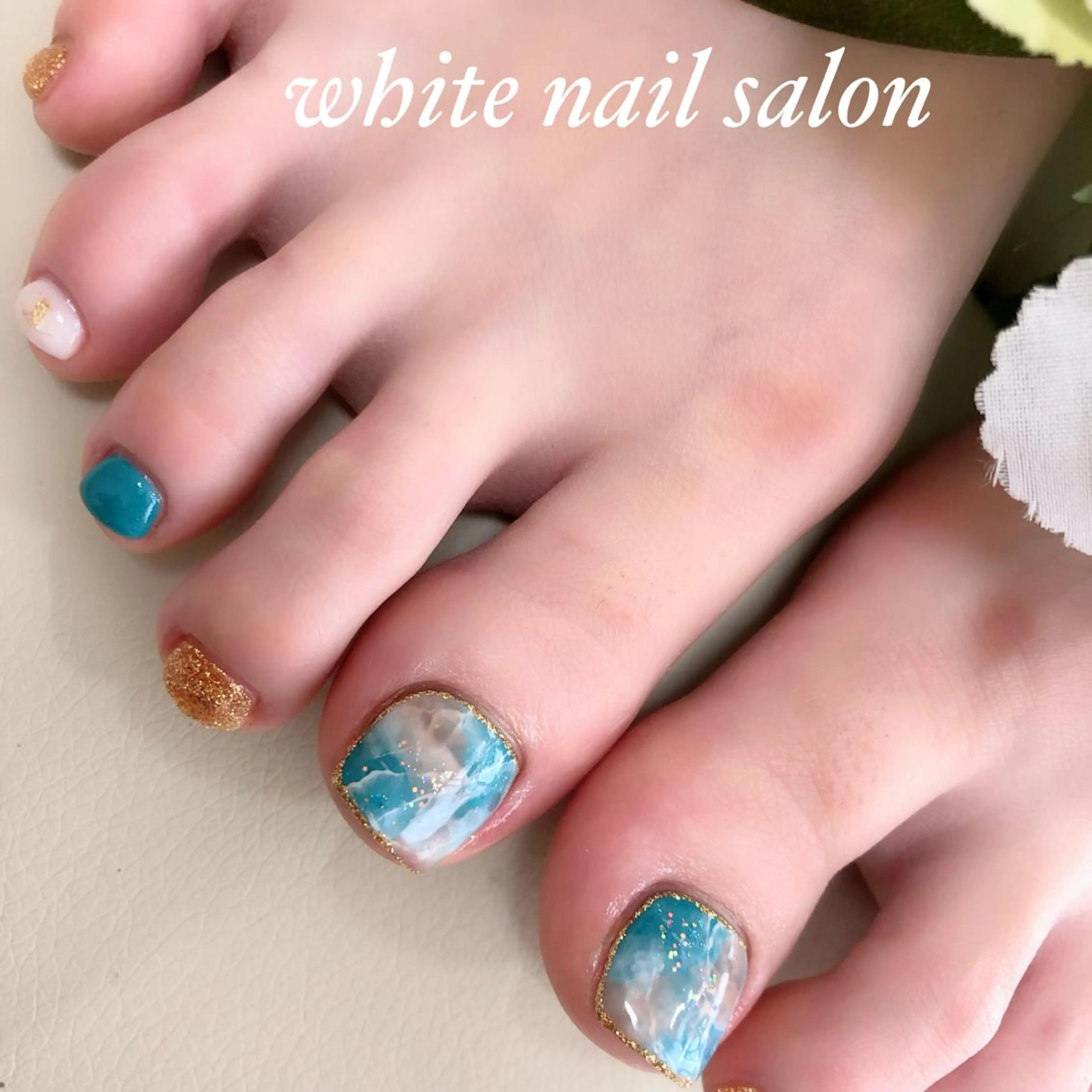 ネイル アートネイル フレンチネイル ジェルネイル ハードジェル 持ち込み フットネイル white nail salonのネイルデザイン