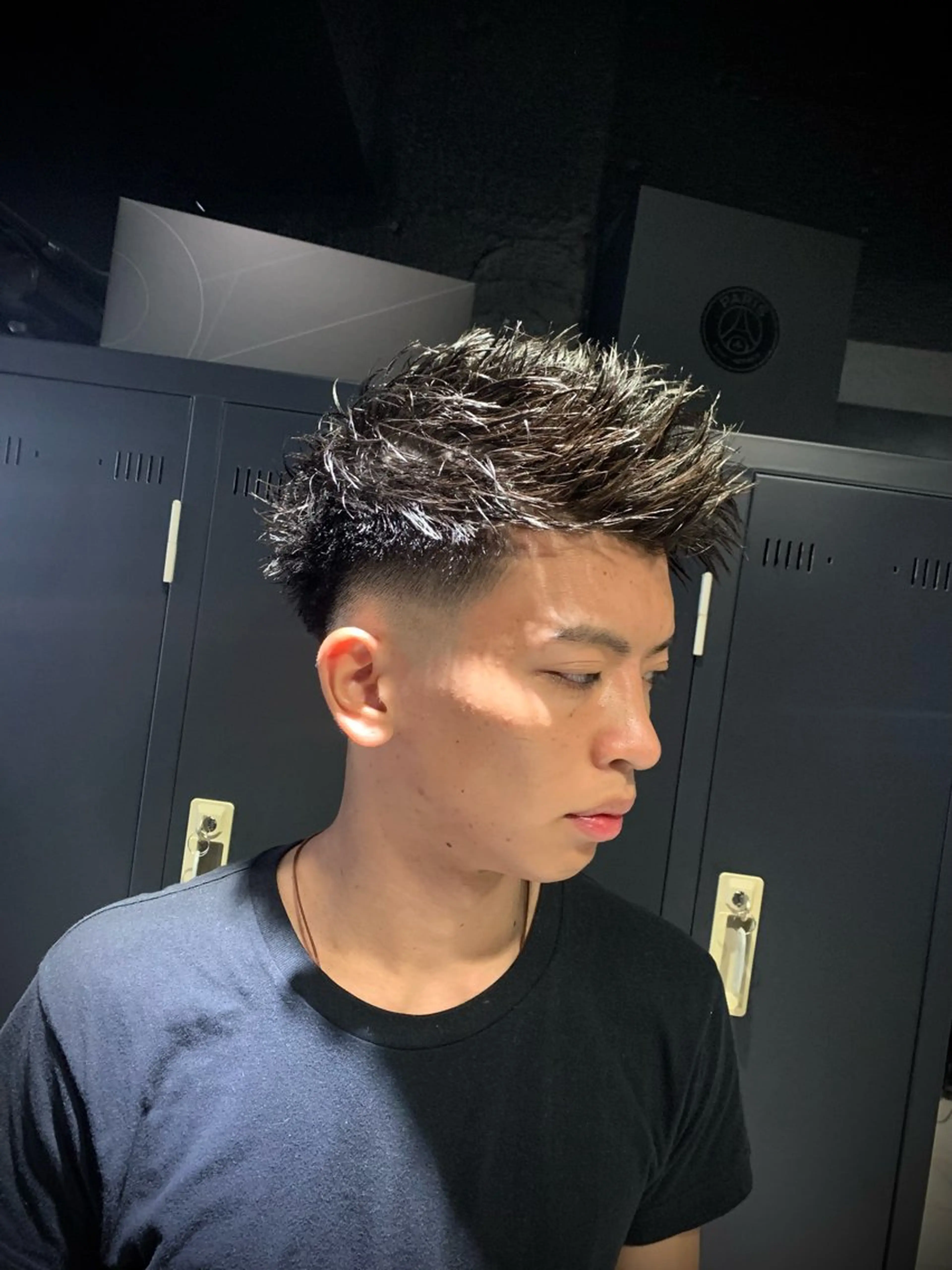 ショート メンズ モヒカン カット ヘッドスパ ヘアセット メンズパーマ/難波/ 心斎橋　室園亮佑のヘアスタイル