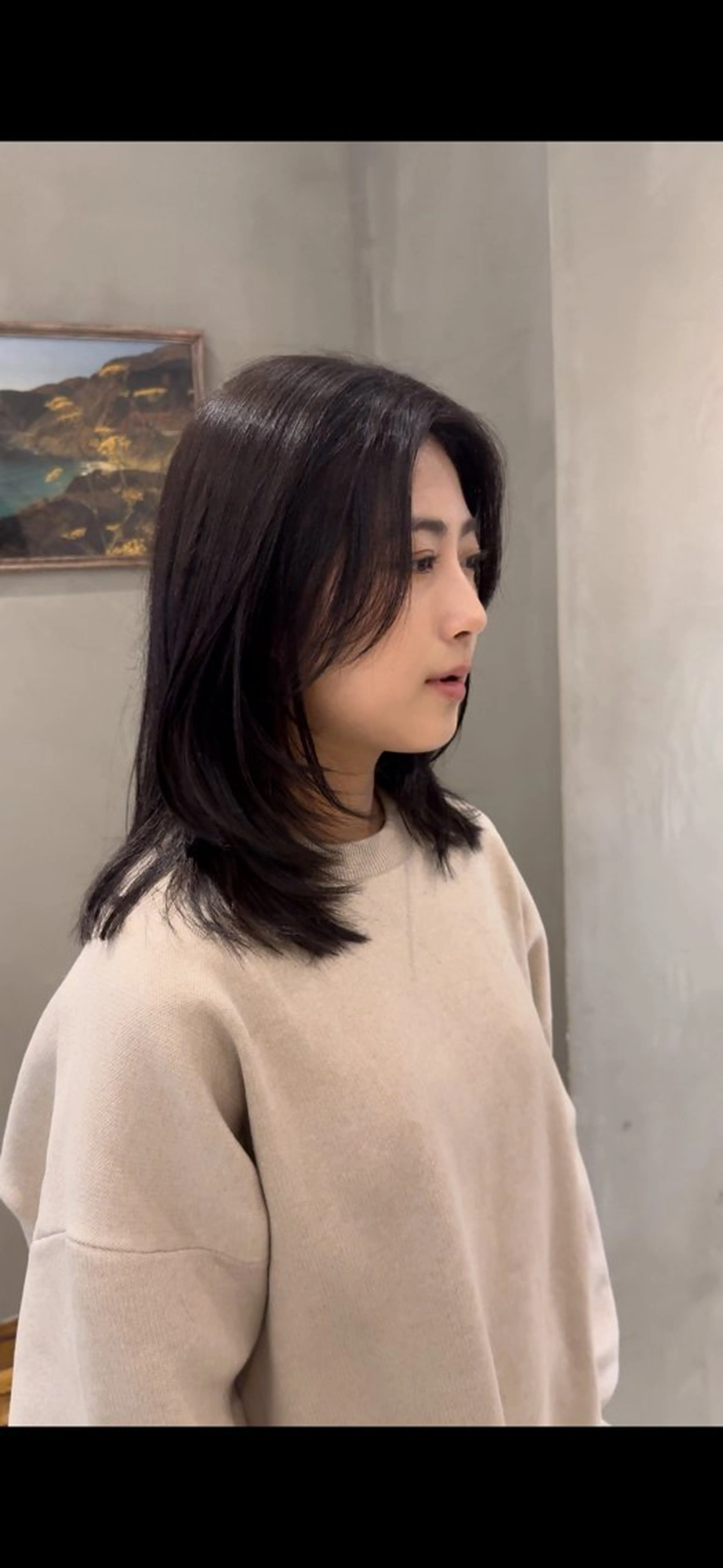 セミロング カット ヘアカラー トリートメント 顔周りcut・ご相談 =新宿しずく🇰🇷のヘアスタイル