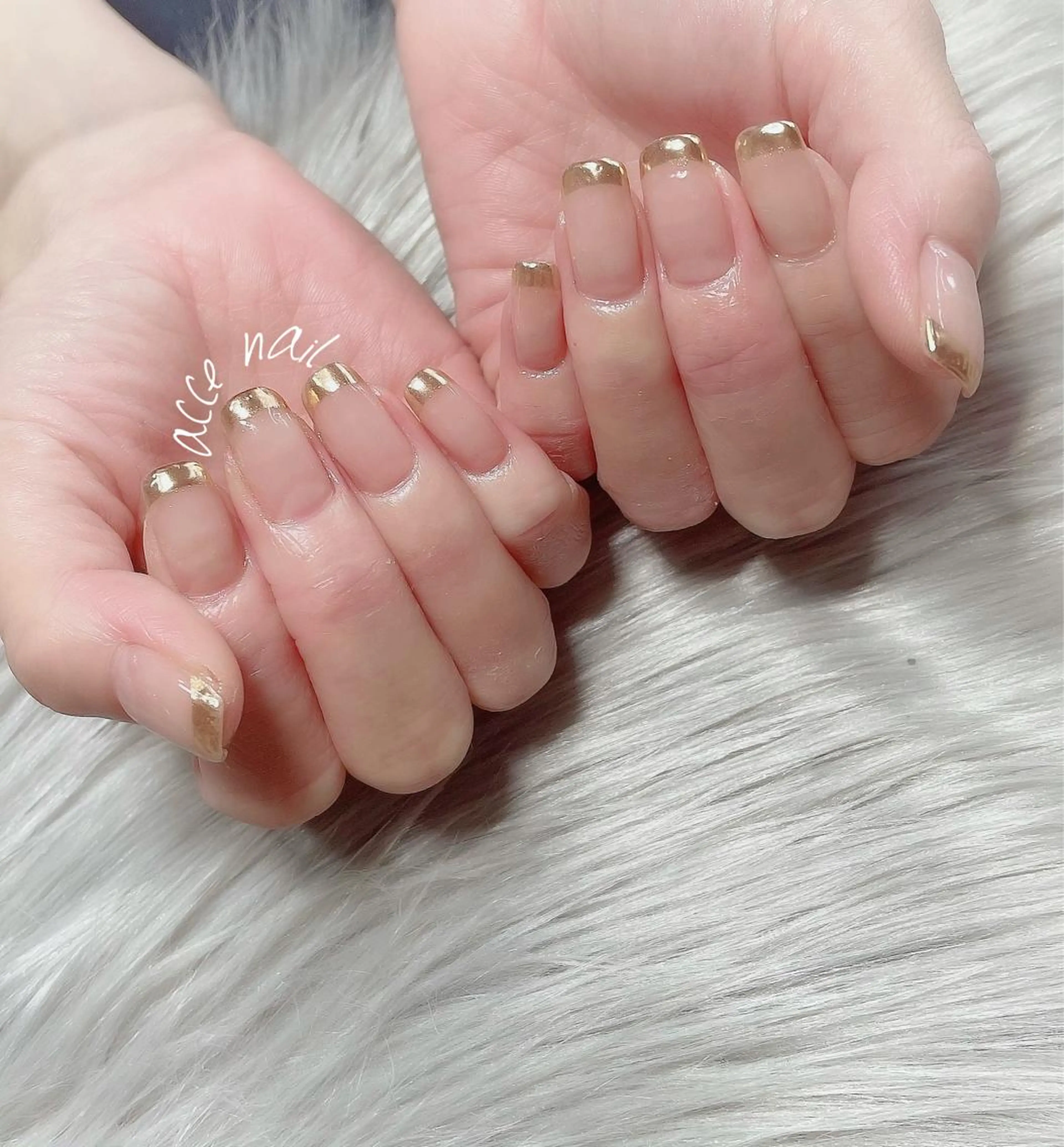 ネイル フレンチネイル ミラーネイル atsuco ✴︎のネイルデザイン