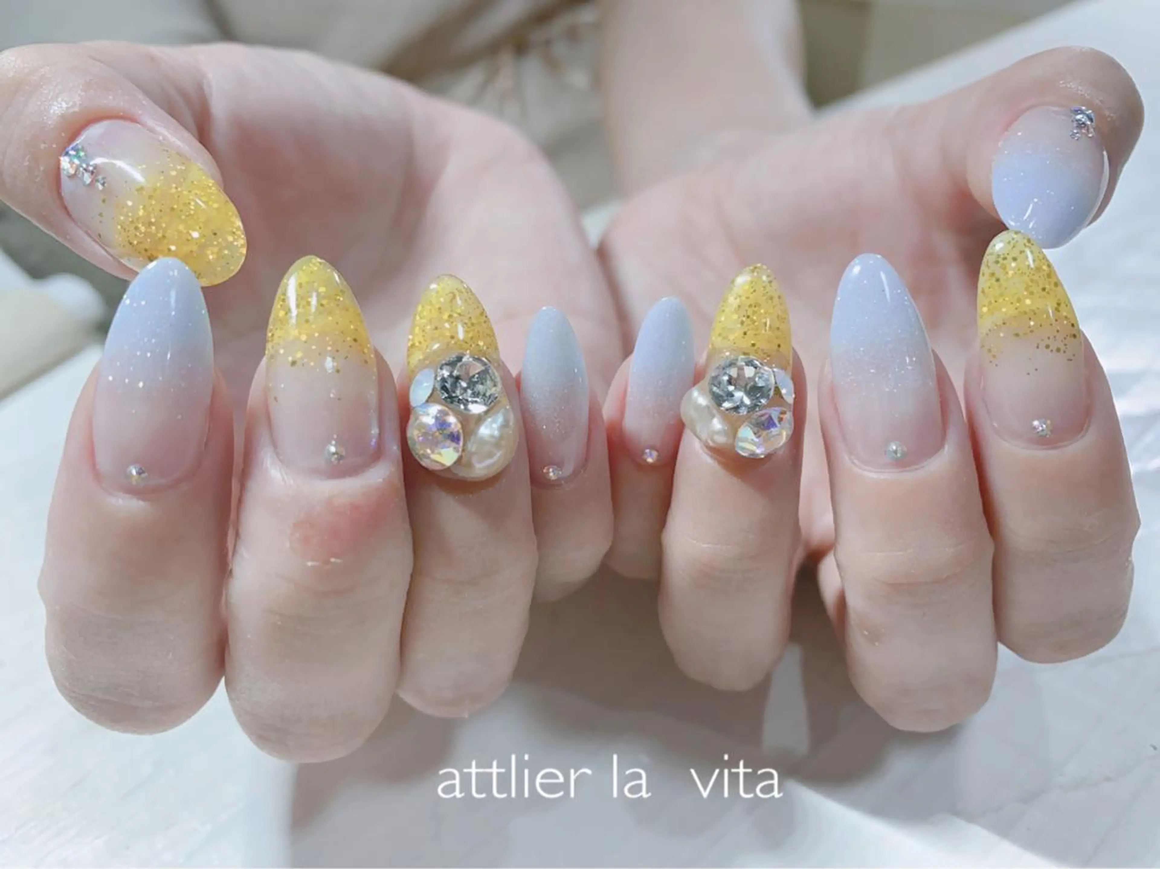 ネイル スカルプネイル 夏ネイル ハンドネイル atelier la vita所属・lavita. mimuraのネイルデザイン