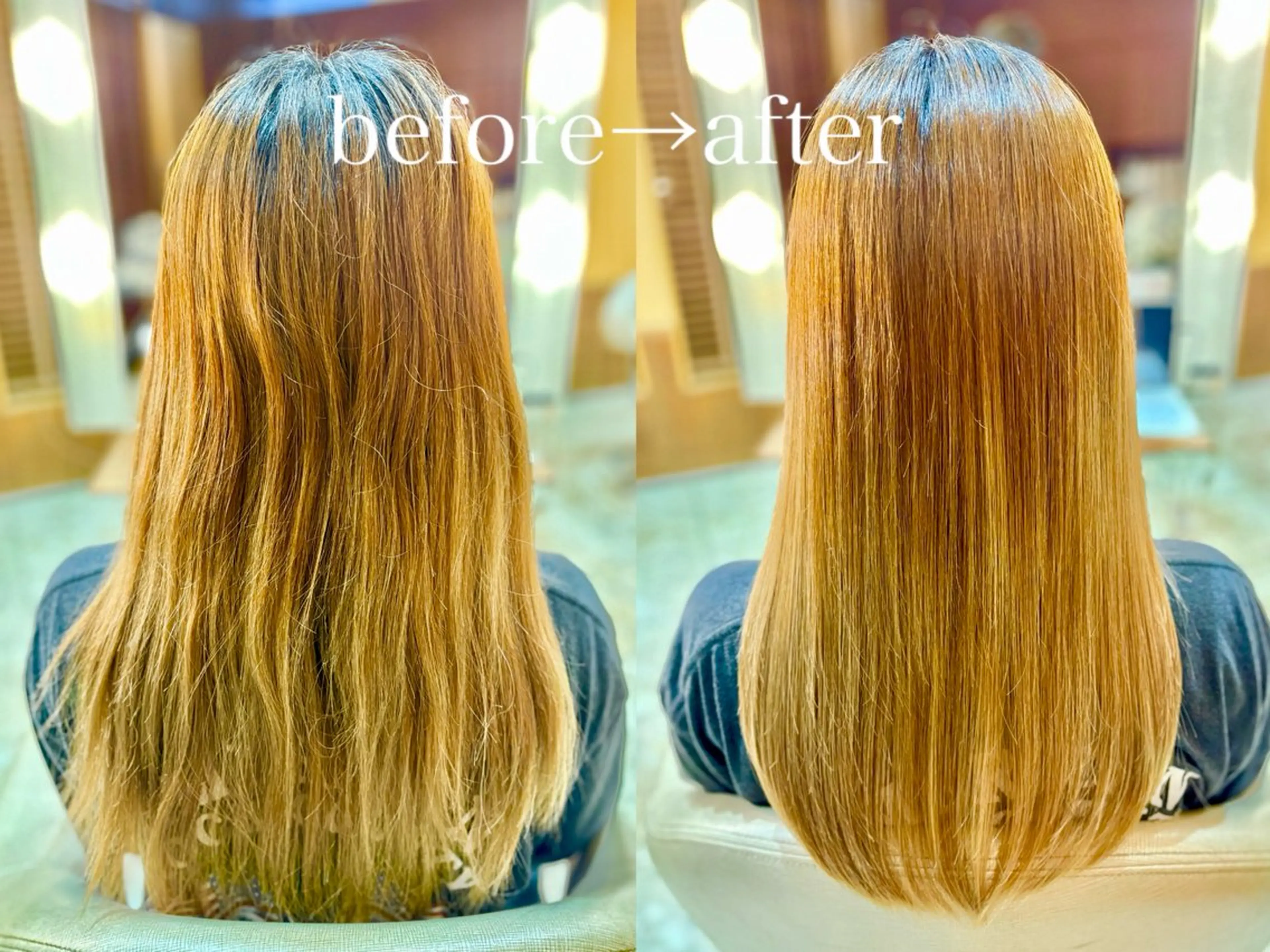 ブリーチ縮毛矯正(カット込み)の写真