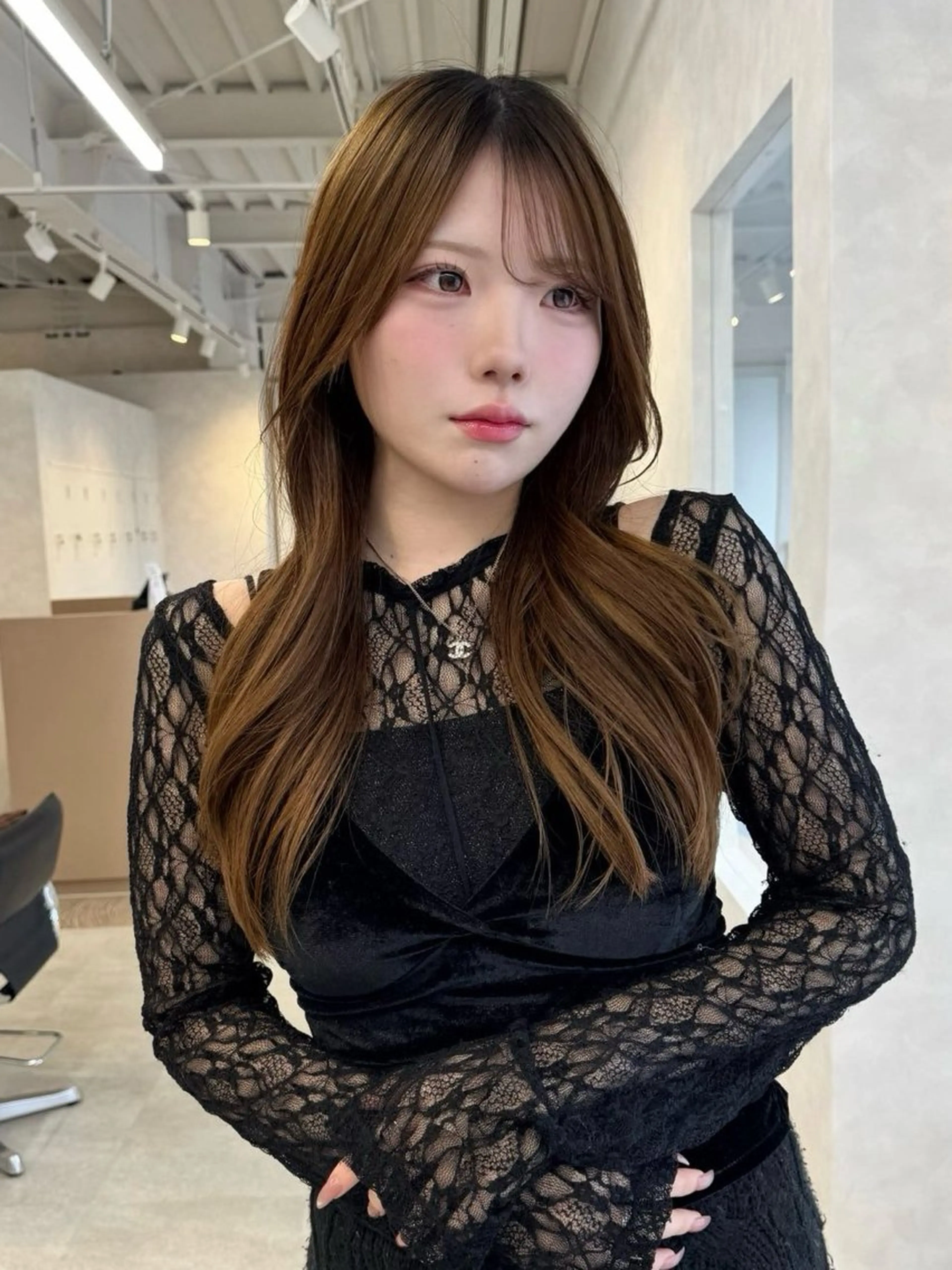 ロング カラー 韓国風🇰🇷レイヤ ーKEI🇰🇷のヘアスタイル