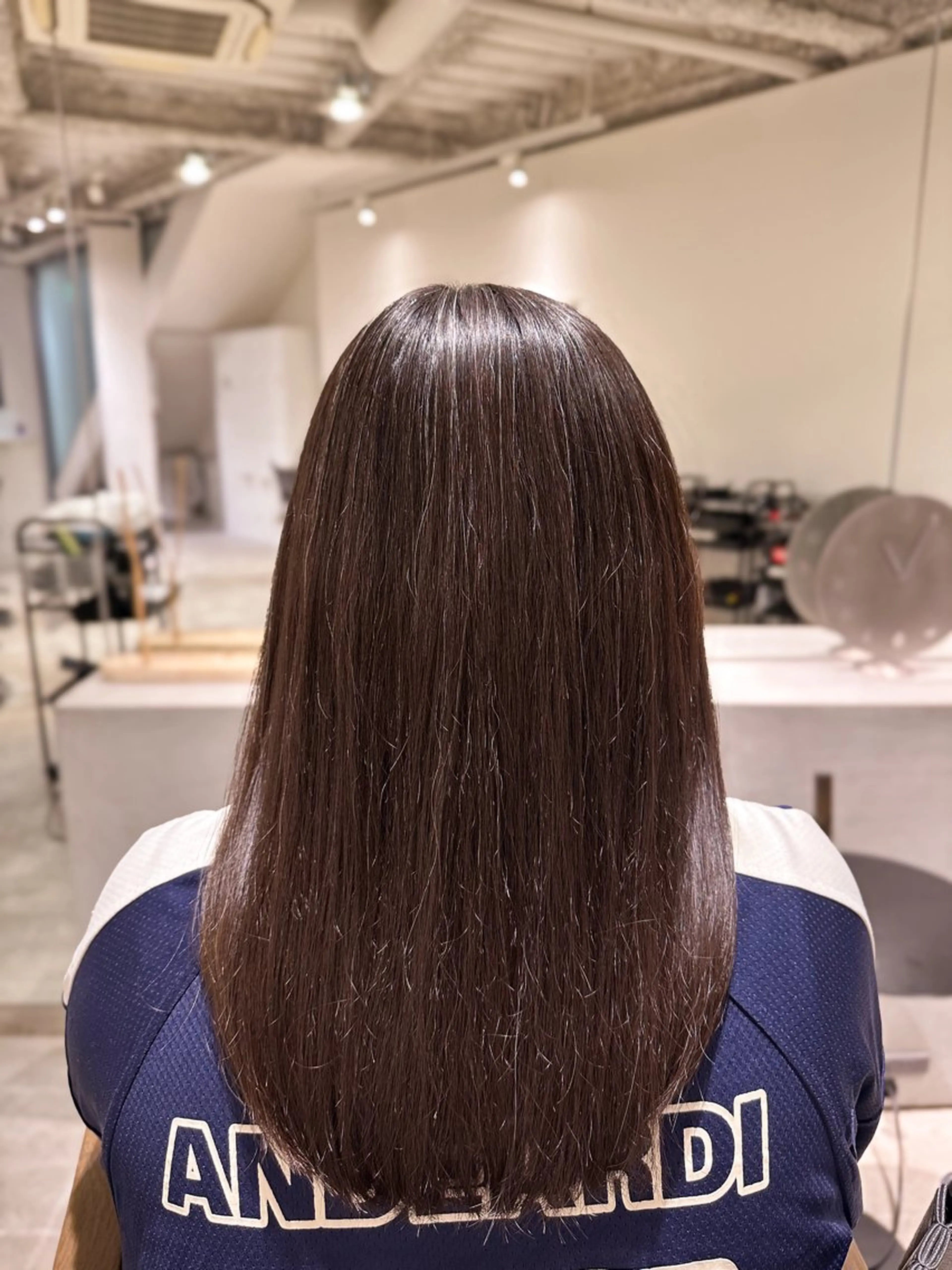 ロング 縮毛矯正 縮毛矯正 松岡 陸弥のヘアスタイル