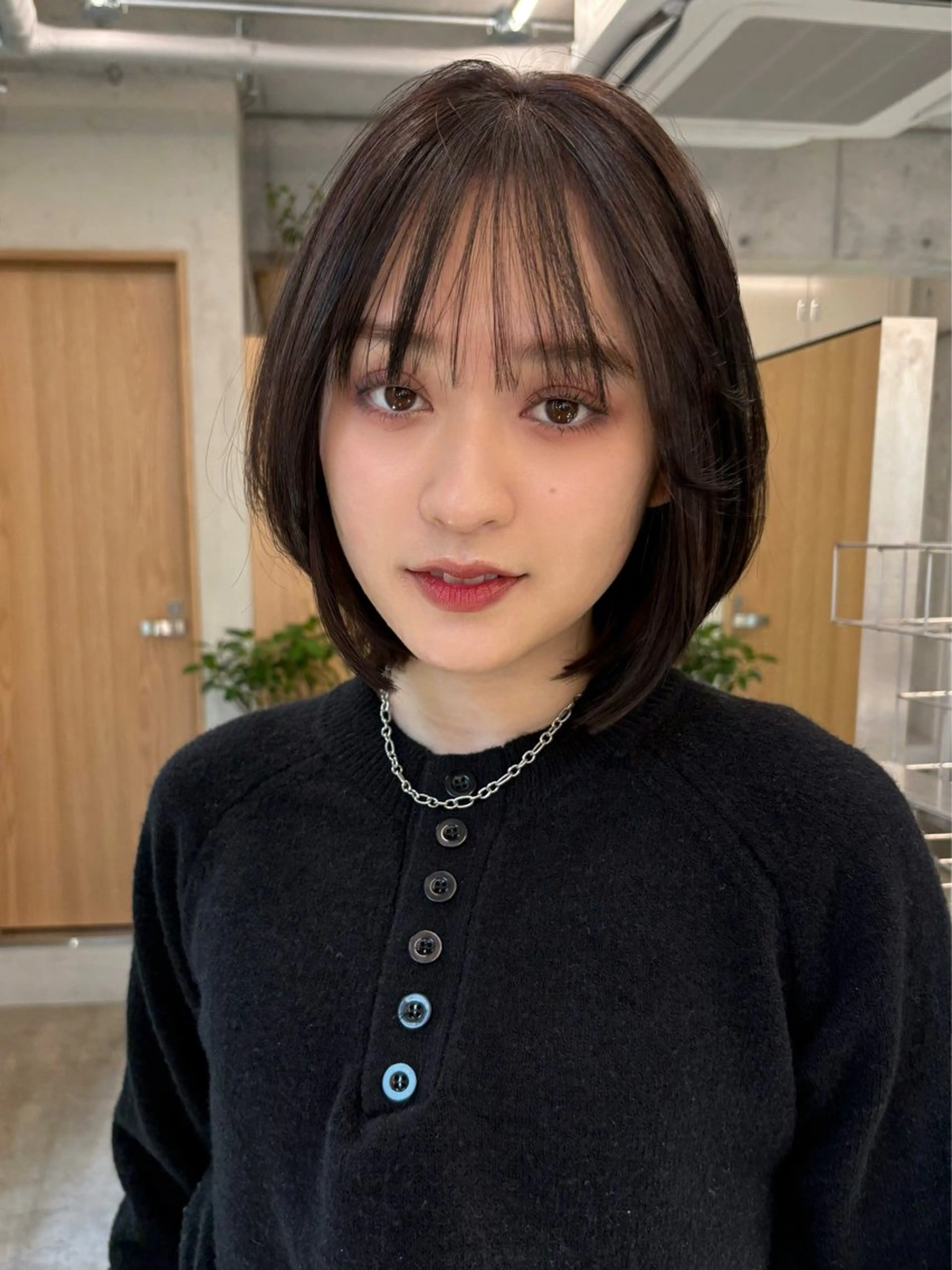 ミディアム カラー カット ヘアカラー トリートメント レイヤー/柔色 カラー/SAkiのヘアスタイル