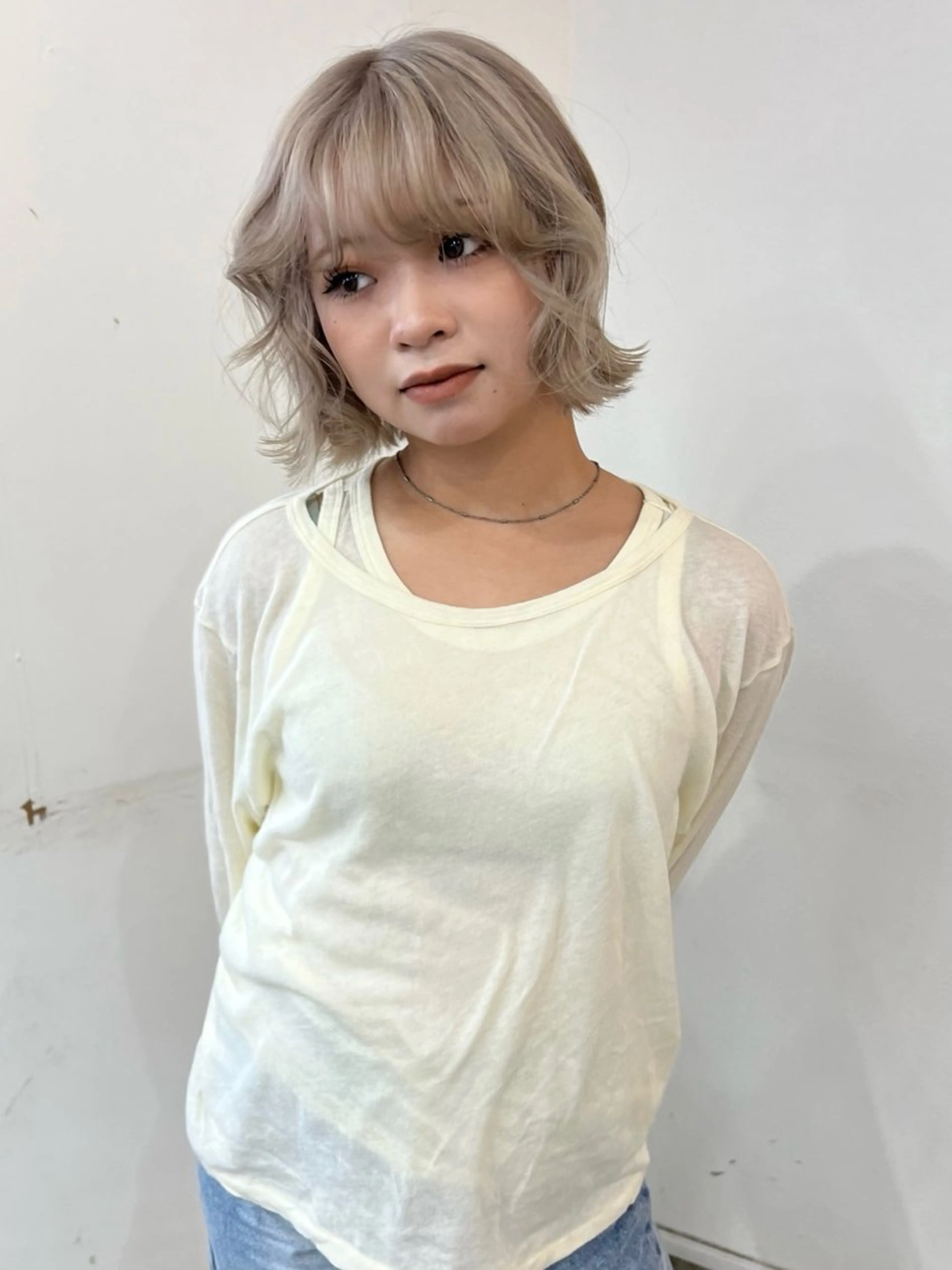 ミディアム いざわりお /梅田/ブリーチのヘアスタイル