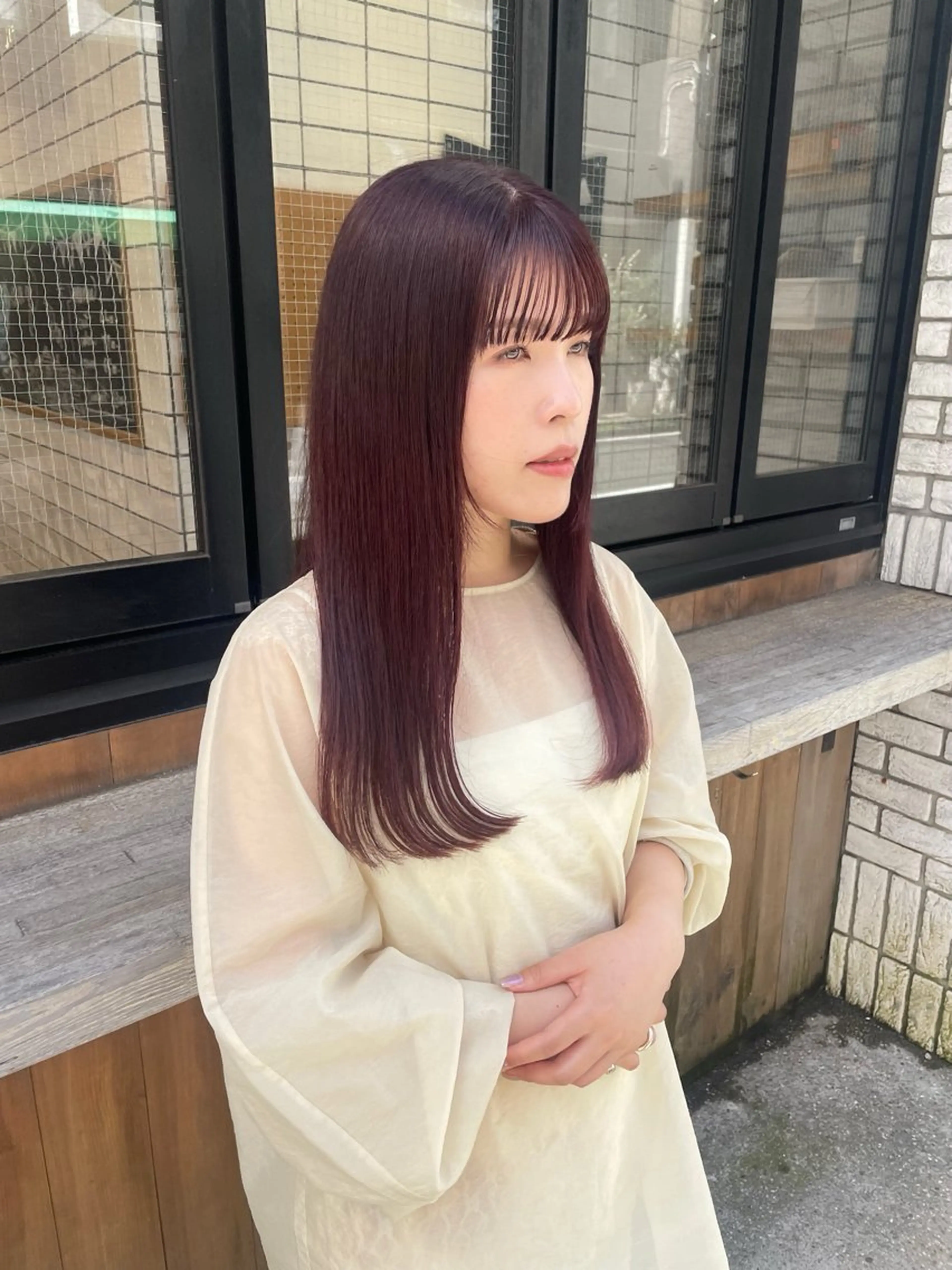 ロング ハルカ/暖色カラー/ ダブルカラーのヘアスタイル