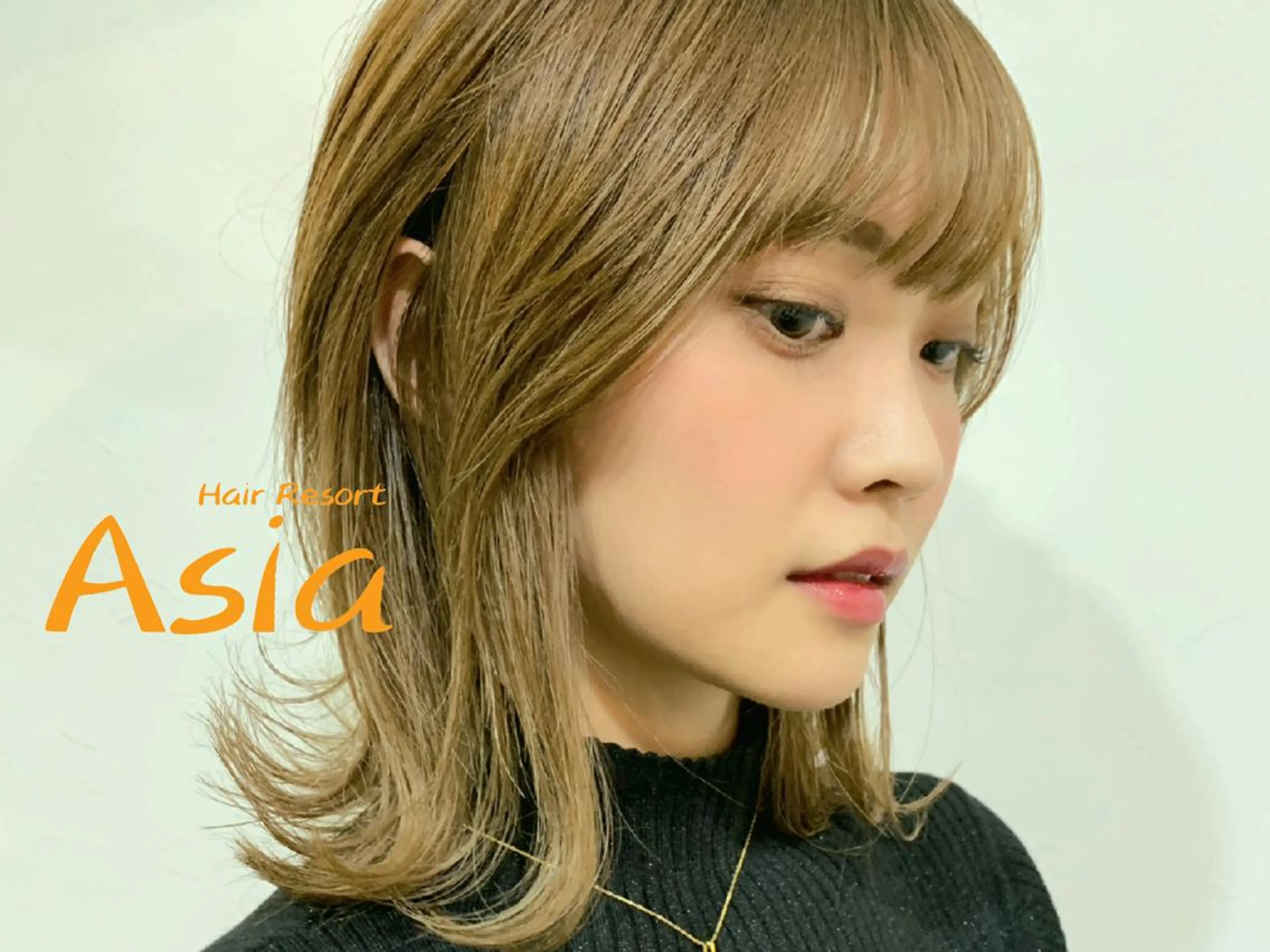 ミディアム カラー カット 縮毛矯正 トリートメント 【大宮】デザイナー Anne 諳 アンのヘアスタイル