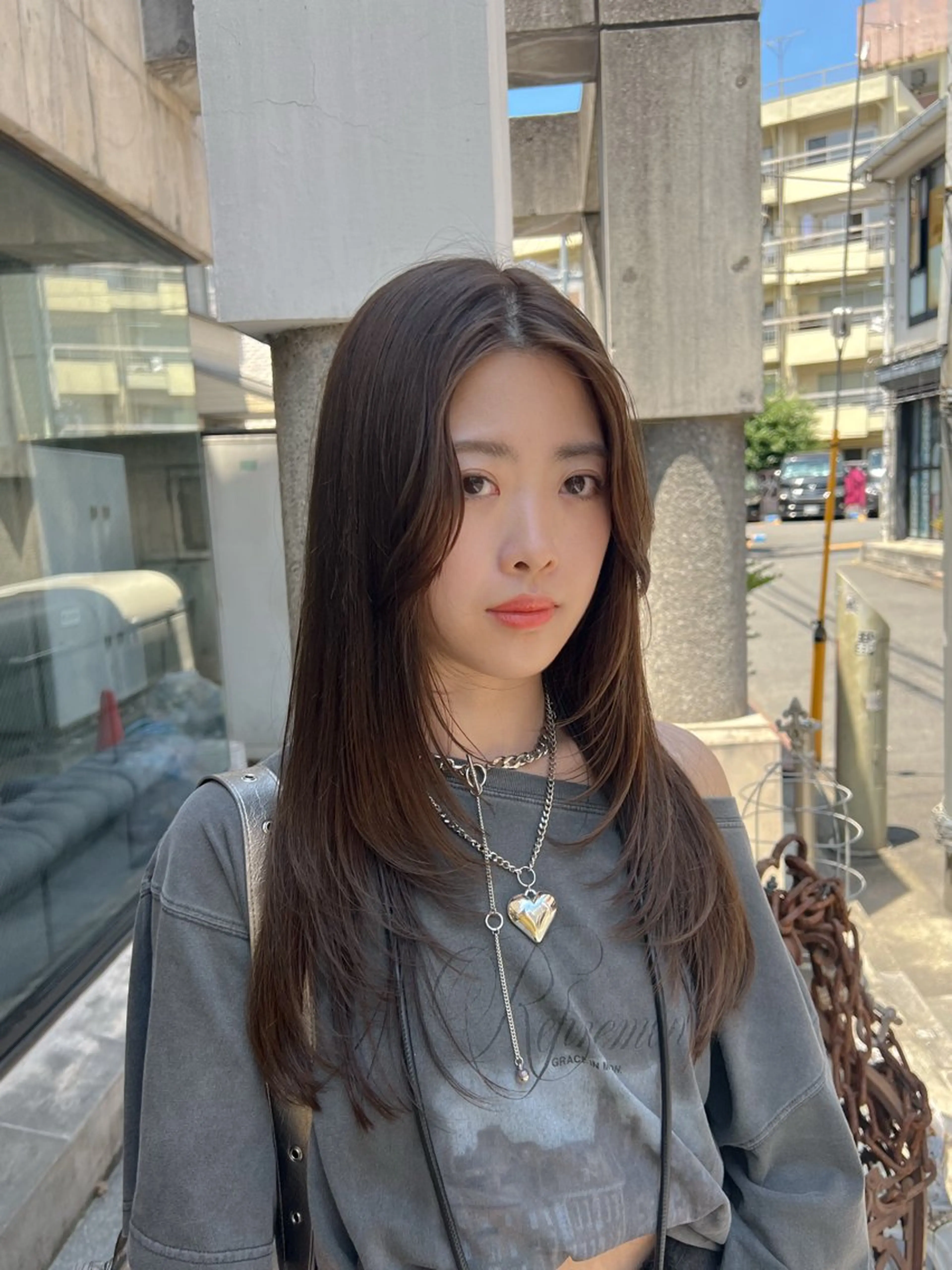 ロング カラー ヘアアレンジ ベージュカラー オリーブベージュ レイヤーカット カット ヘアカラー トリートメント レイヤー/艶髪矯正 🪐takushiのヘアスタイル